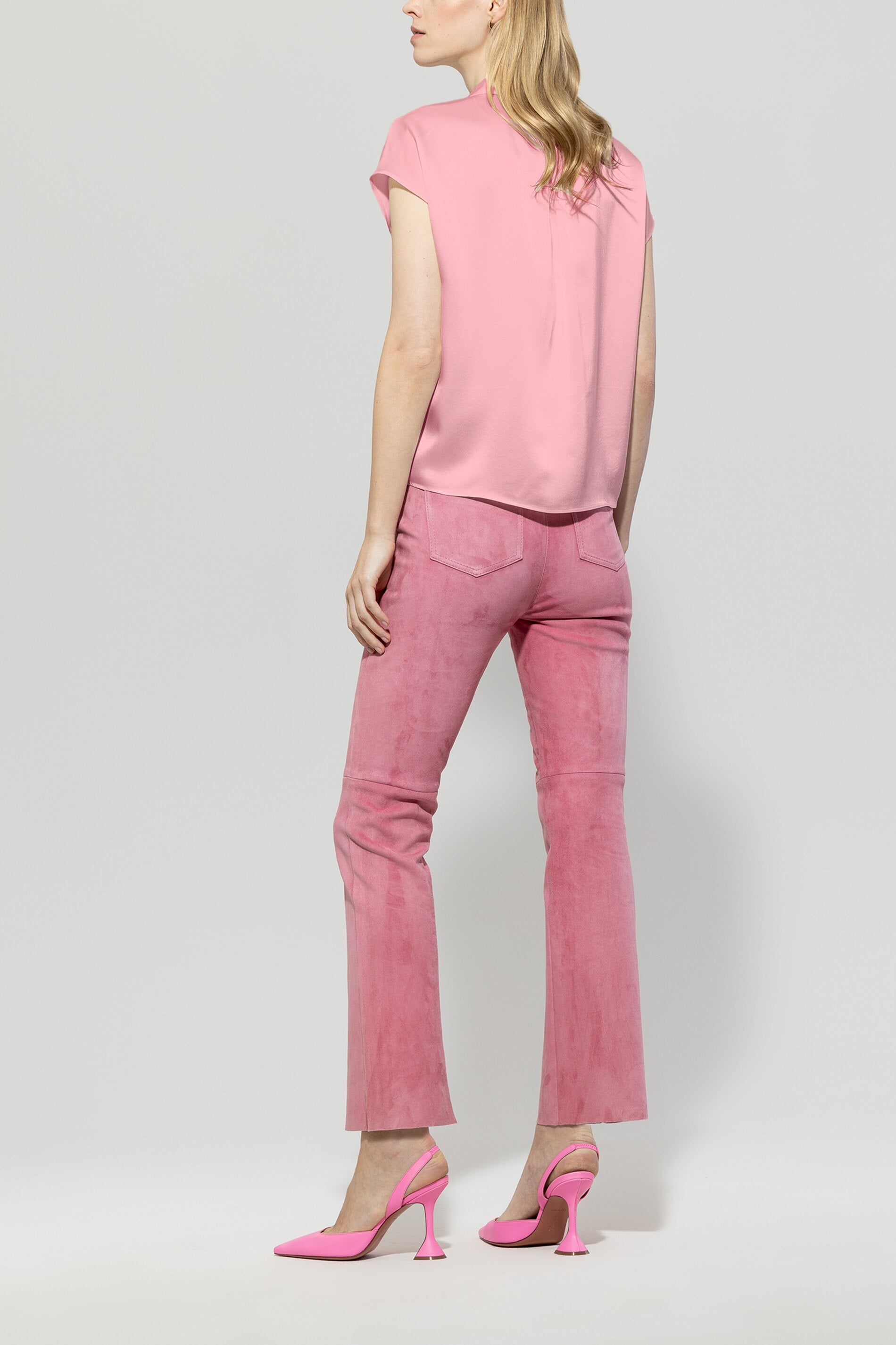 Veloursleder-Babyflare-Pants