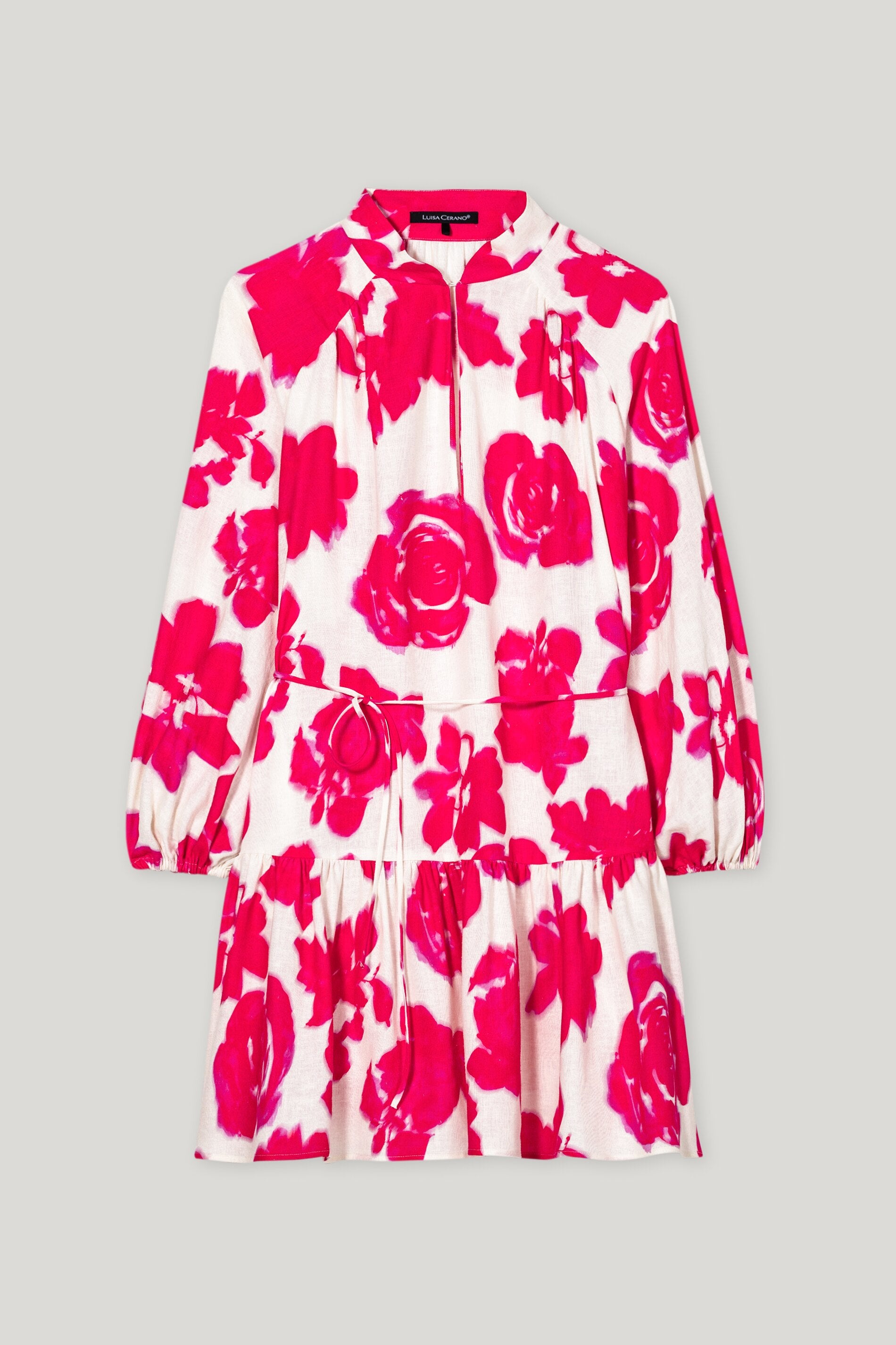 Minikleid mit Rose-Print-Kleider & Röcke-Luisa Cerano-34-blossom pink / multi-ARCHIVIST