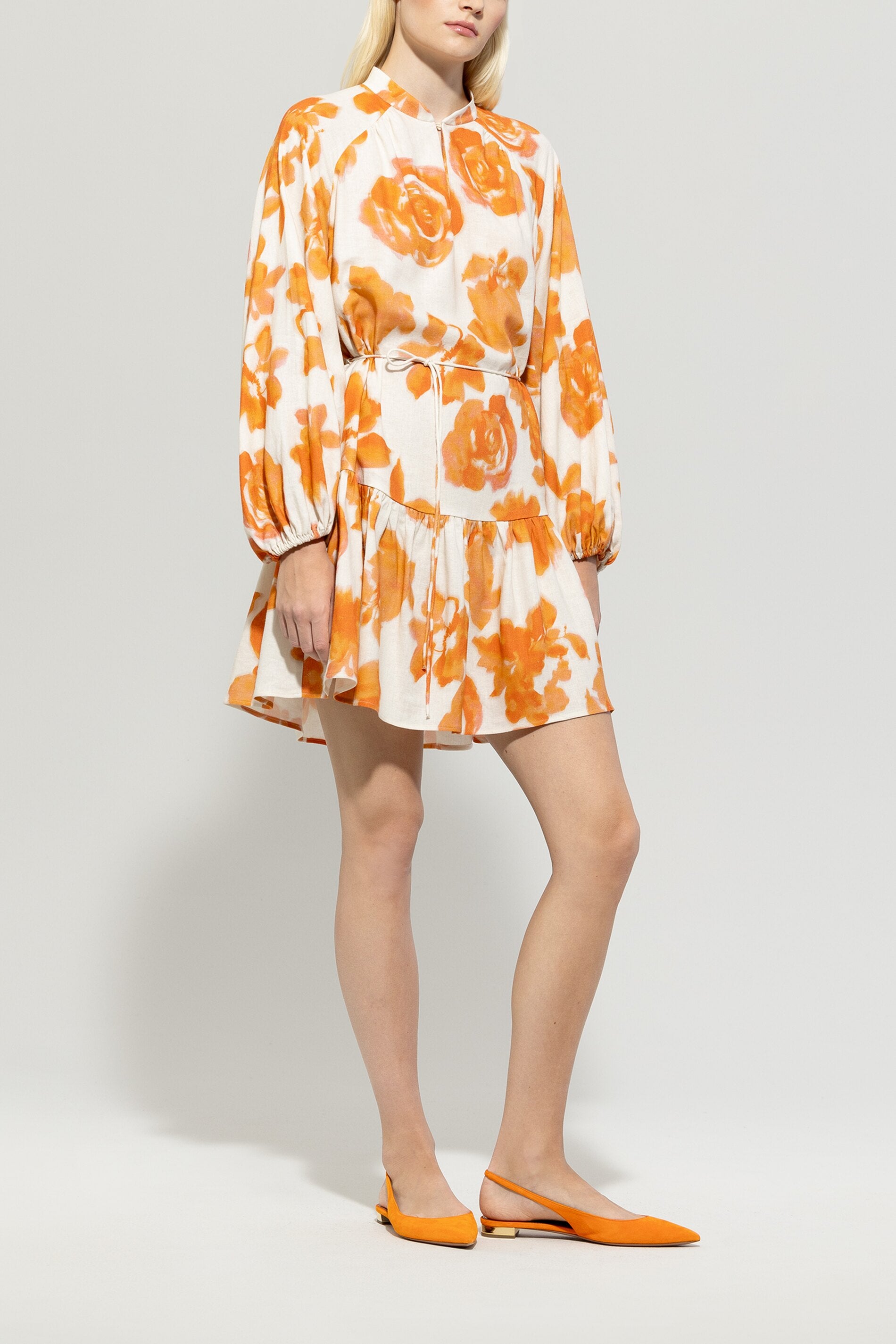 Minikleid mit Rose-Print-Kleider & Röcke-Luisa Cerano-ARCHIVIST