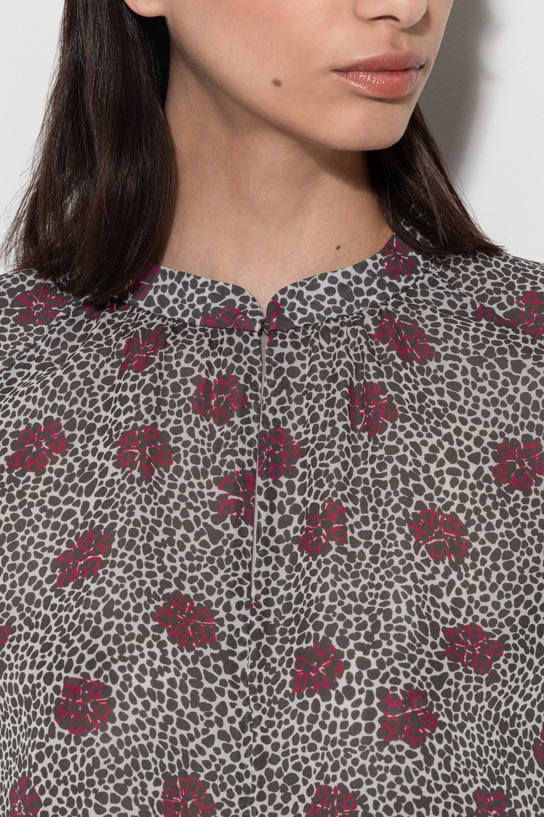 Bluse mit Millefeleurs-Print