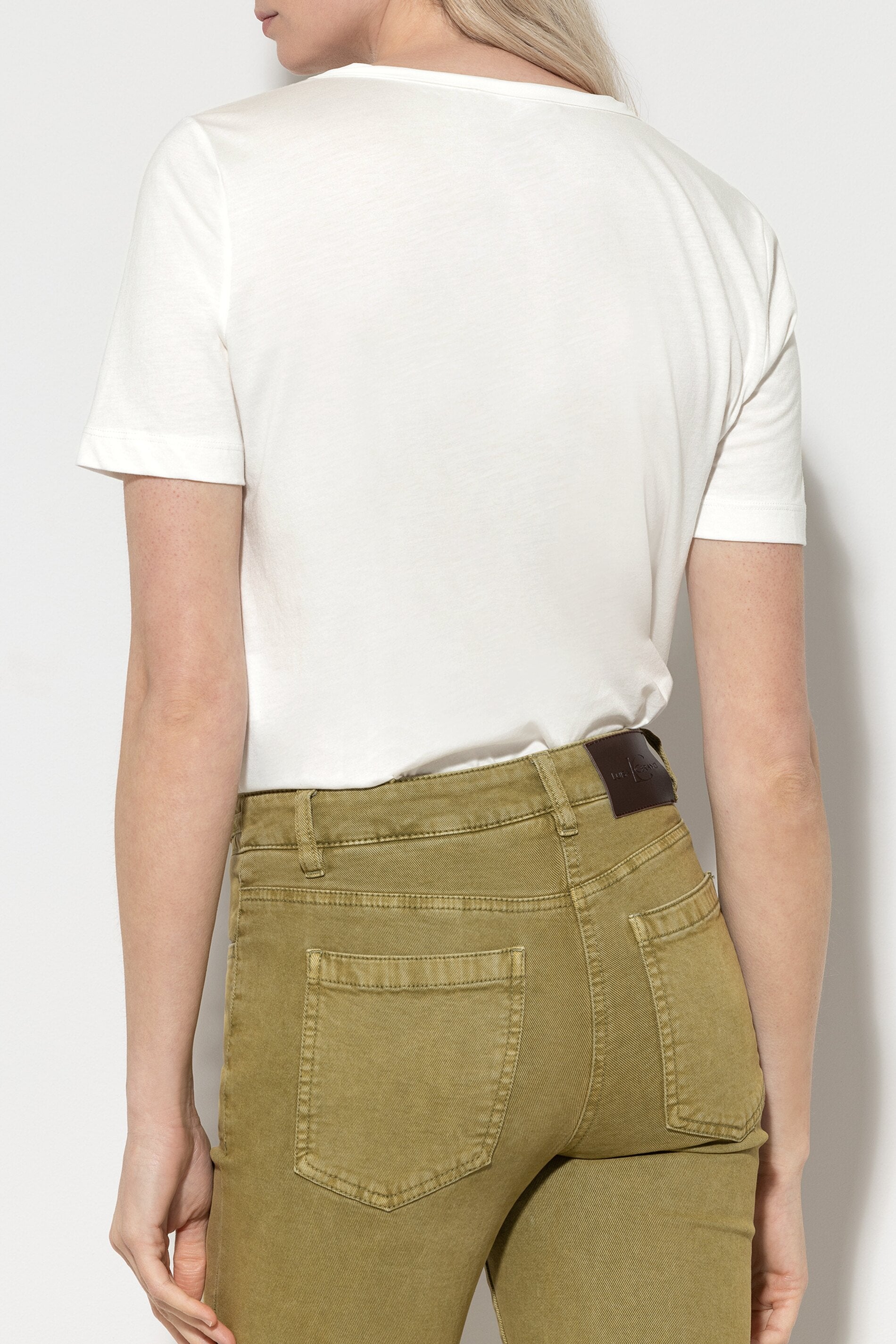 T-Shirt aus Seiden-Mix