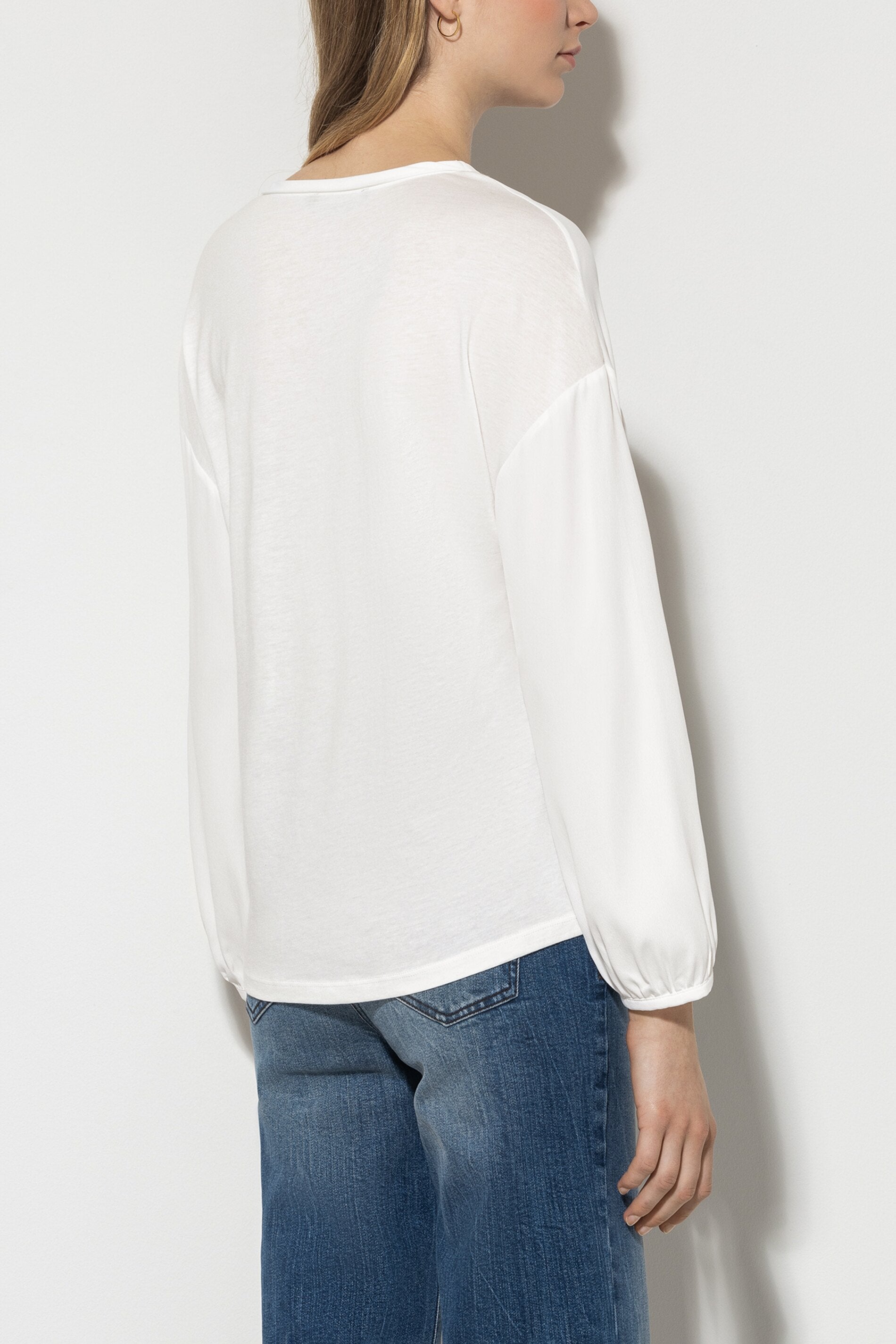 Blusenshirt aus Seiden-Mix