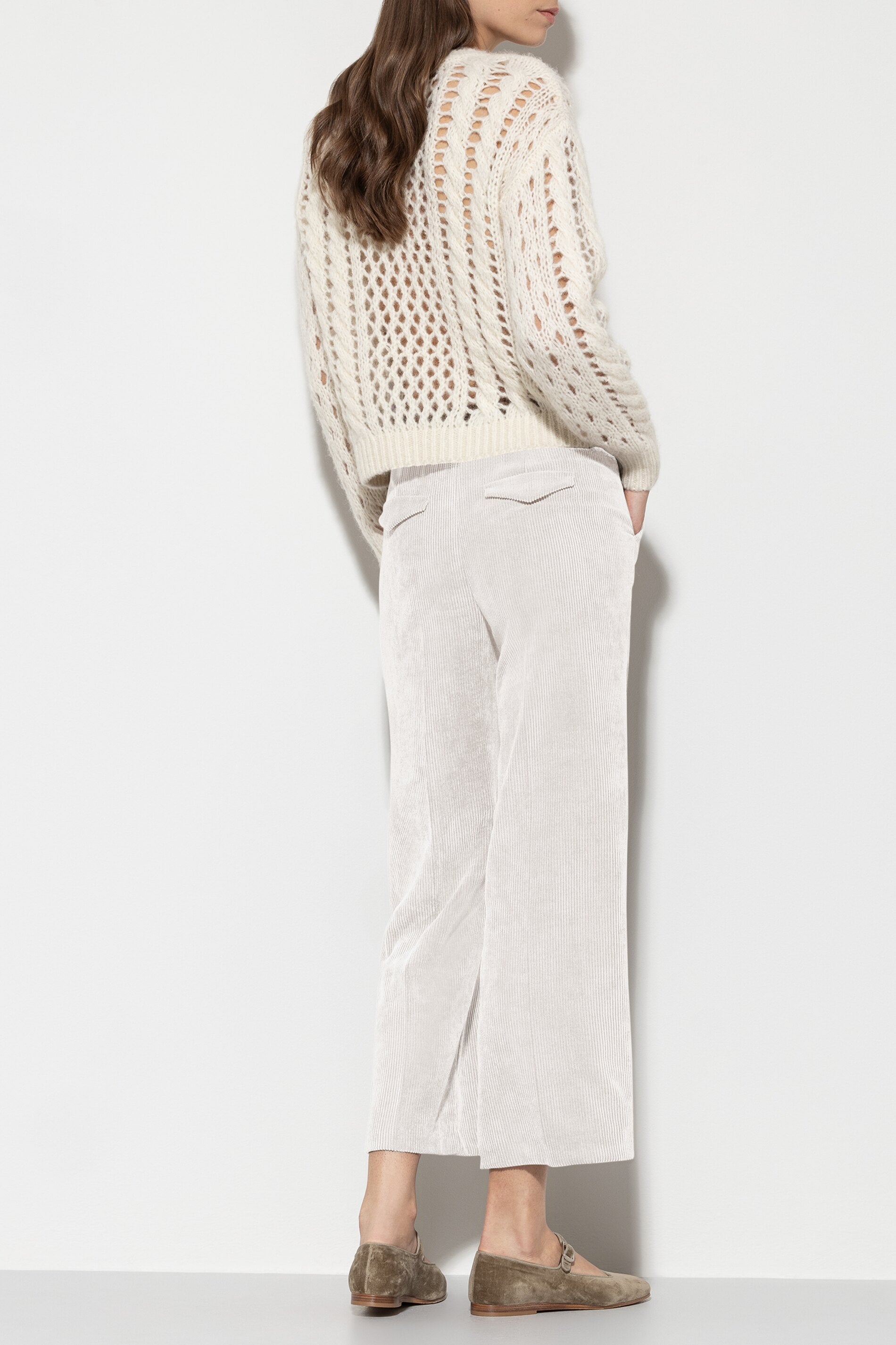 Corduroy wide-leg pants