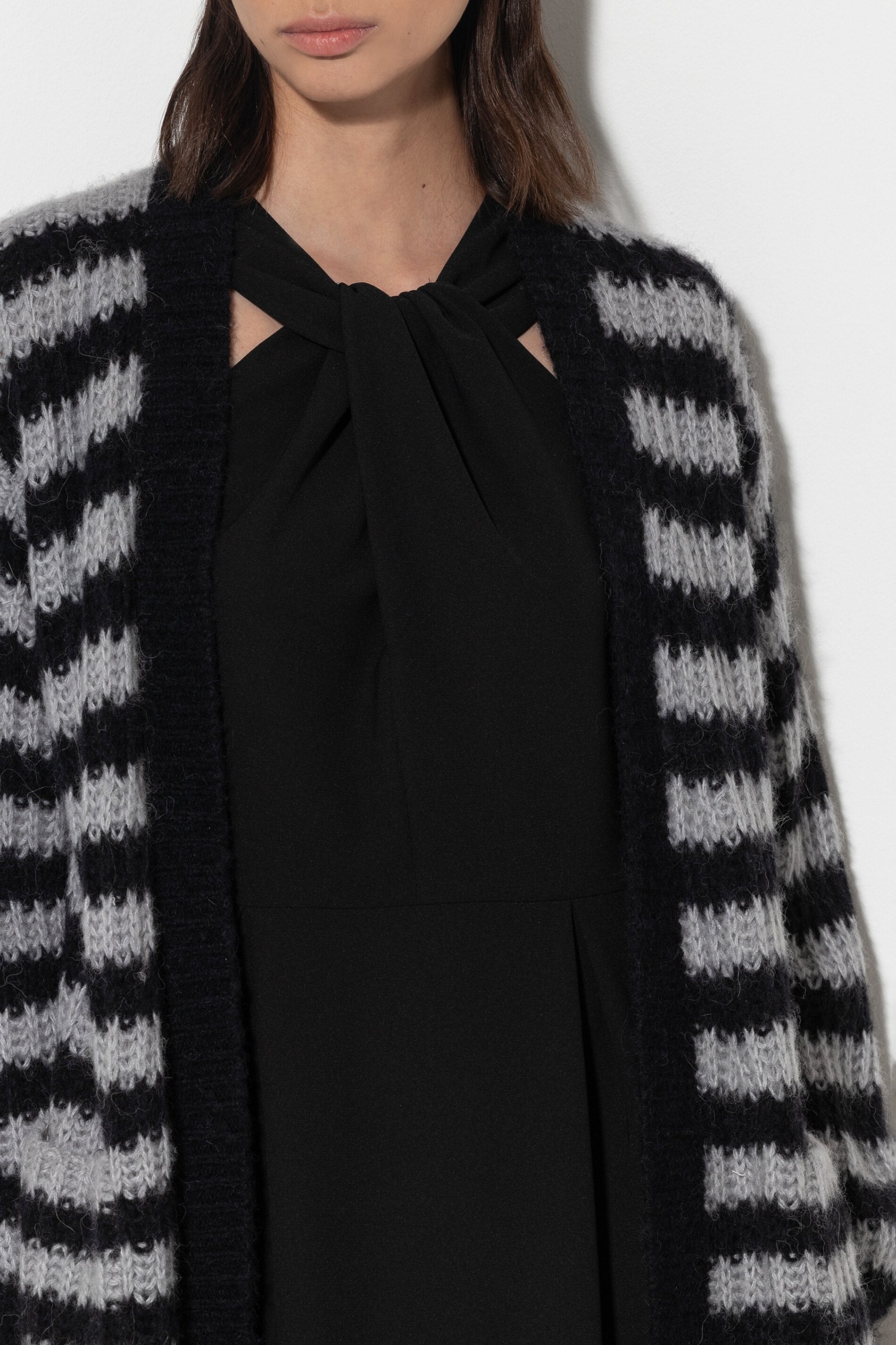 Long cardigan à rayures