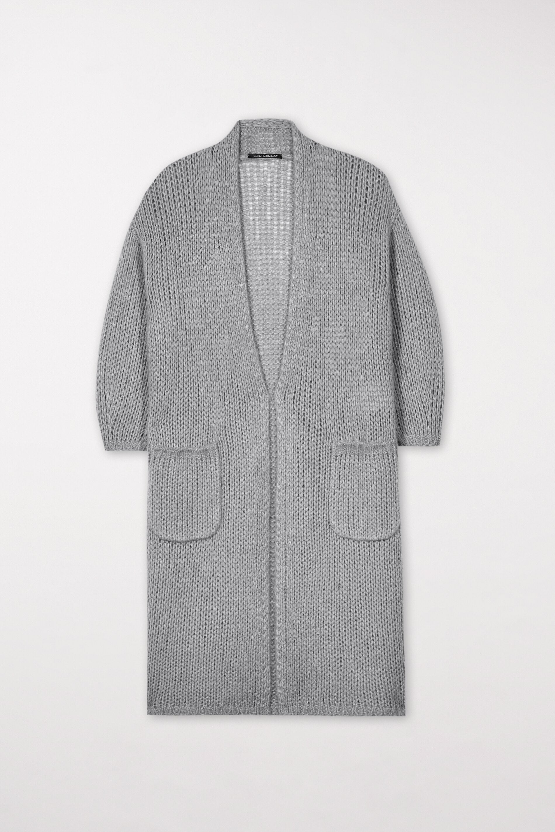 Longcardigan aus Alpaka-Mix