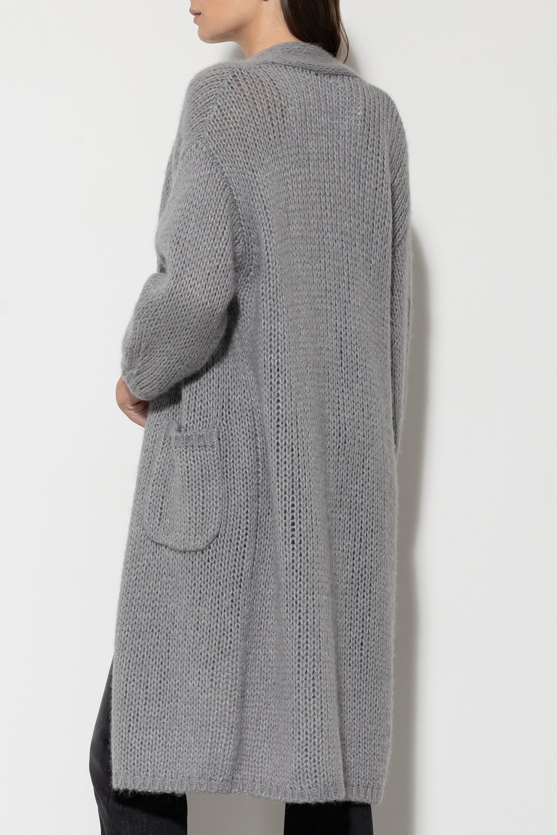 Longcardigan aus Alpaka-Mix