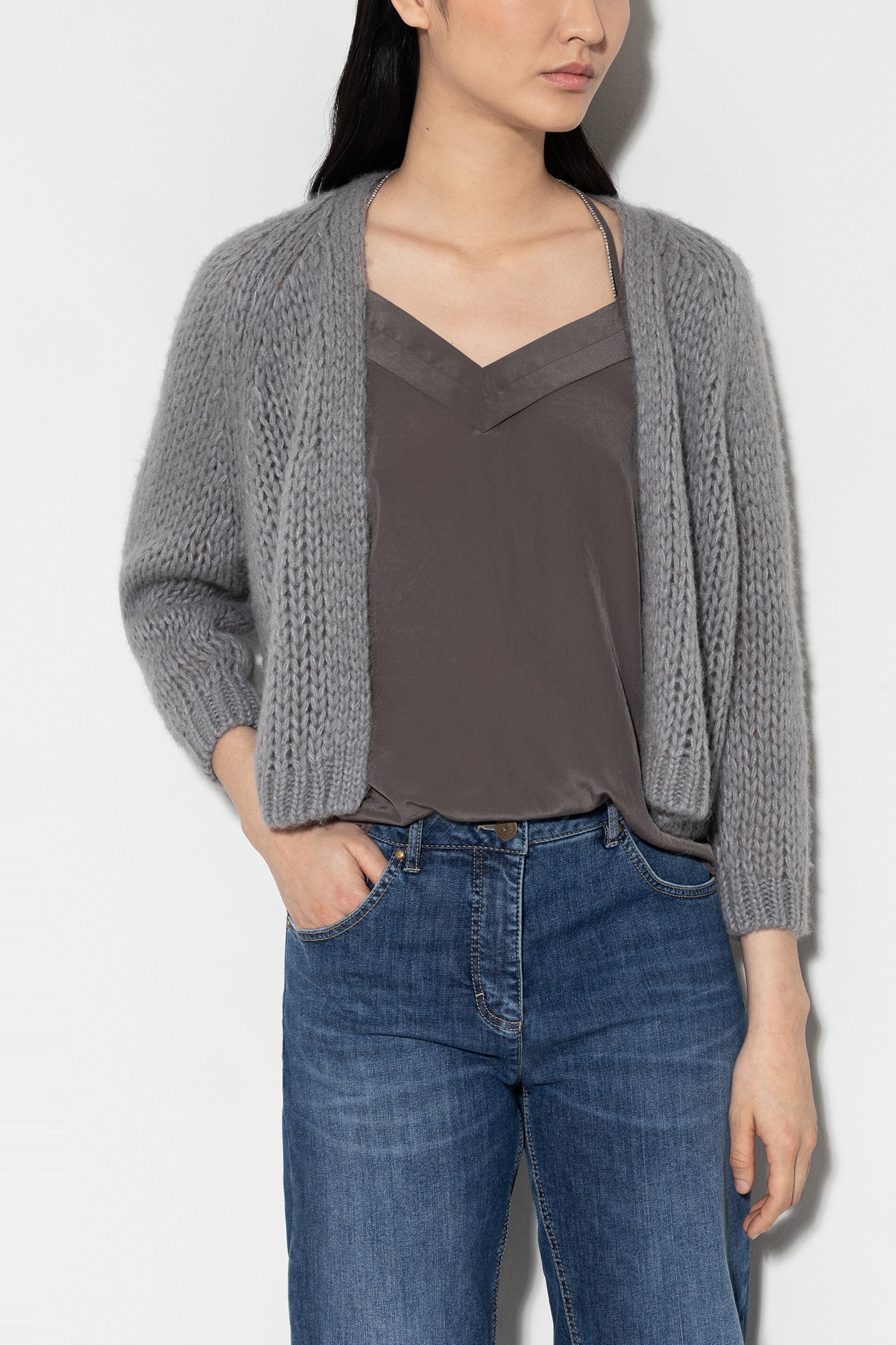 Cardigan made from an alpaca blend