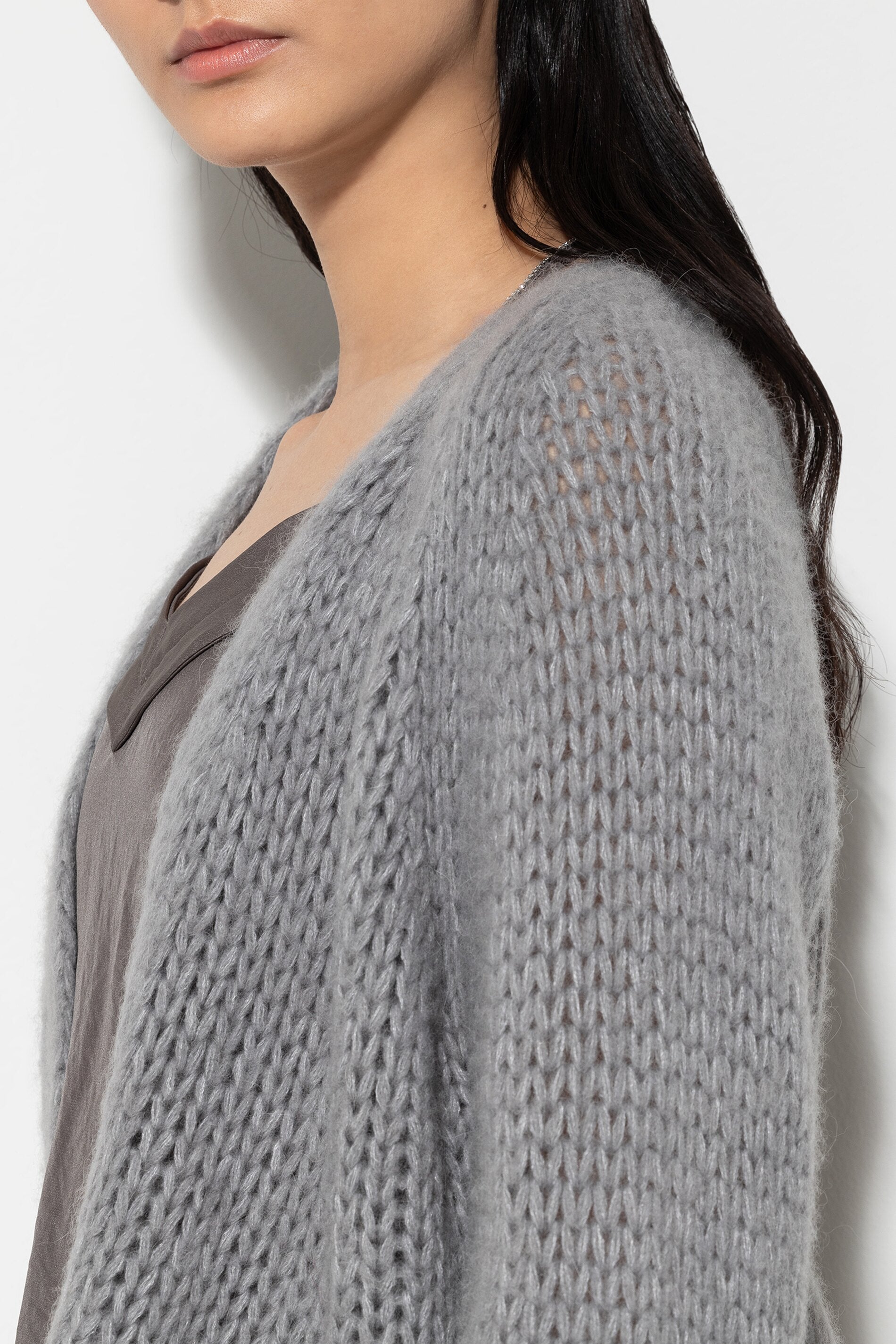 Cardigan made from an alpaca blend