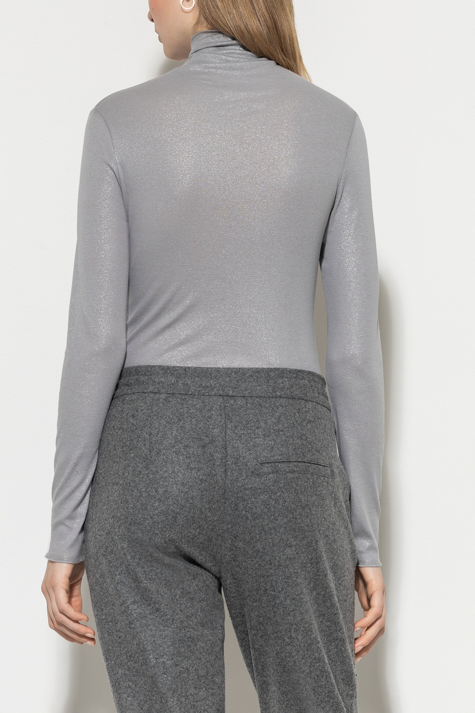 Glitter turtleneck shirt