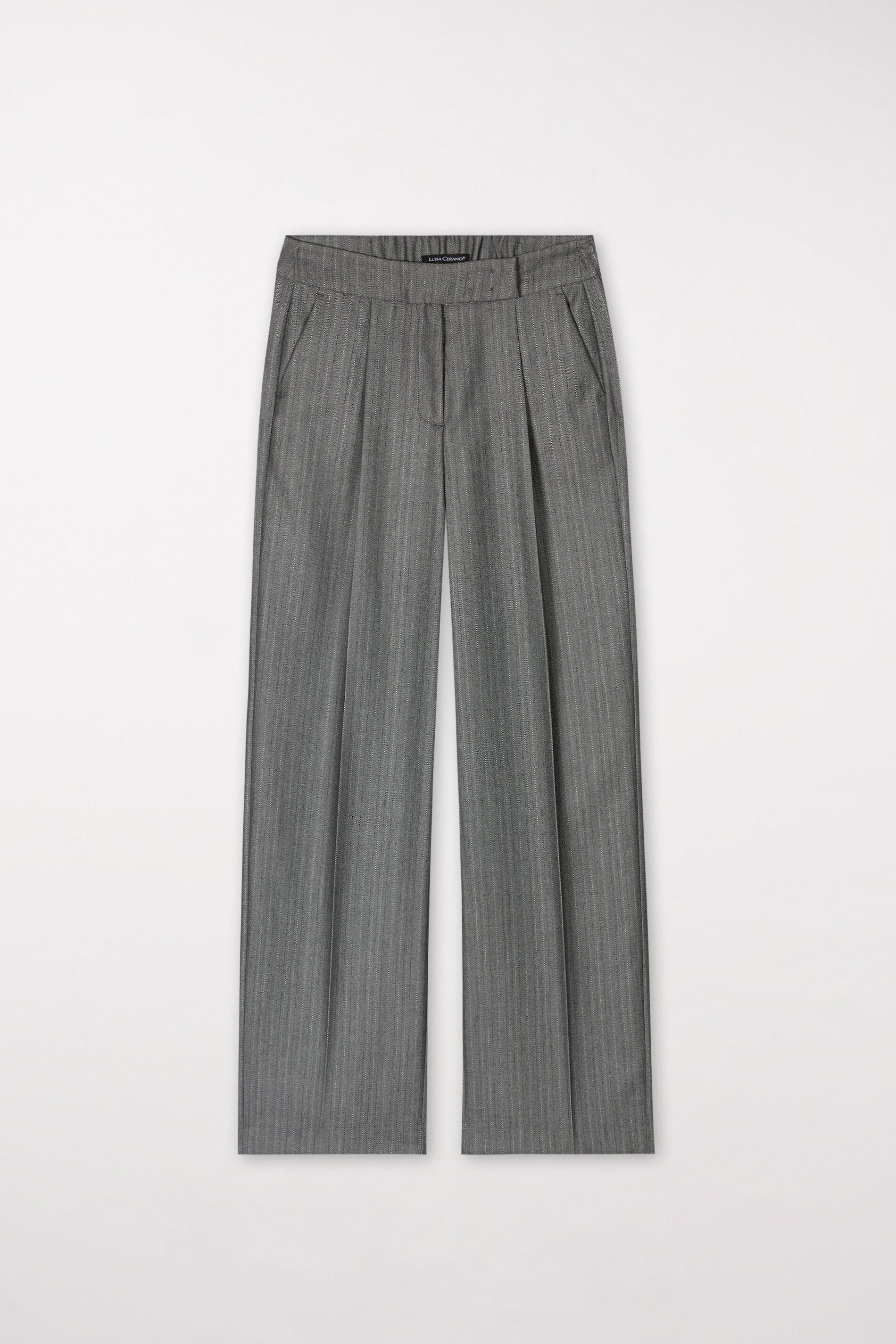 Fischgrat-Wideleg-Pants