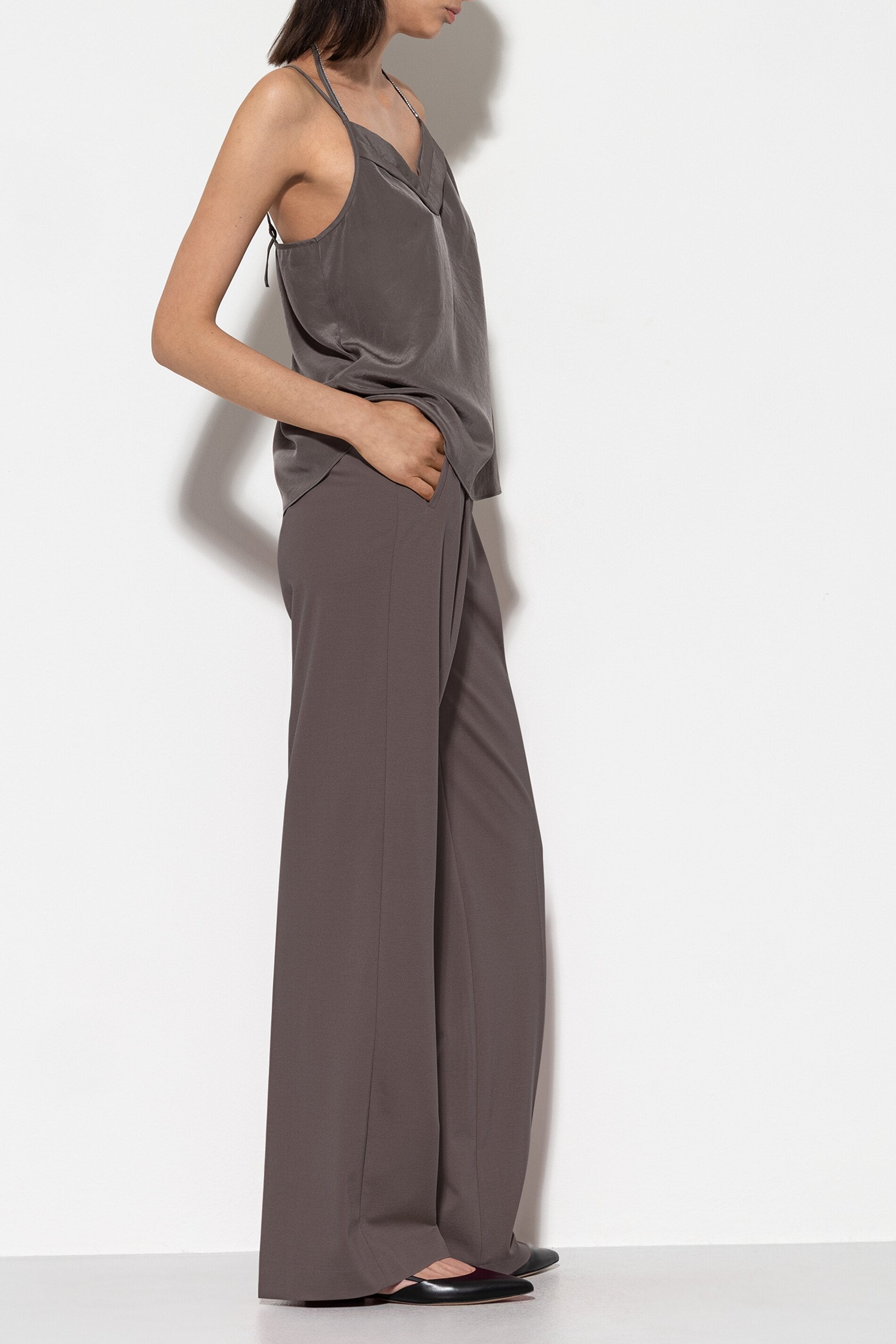 Wideleg-Pants aus Punto-Milano