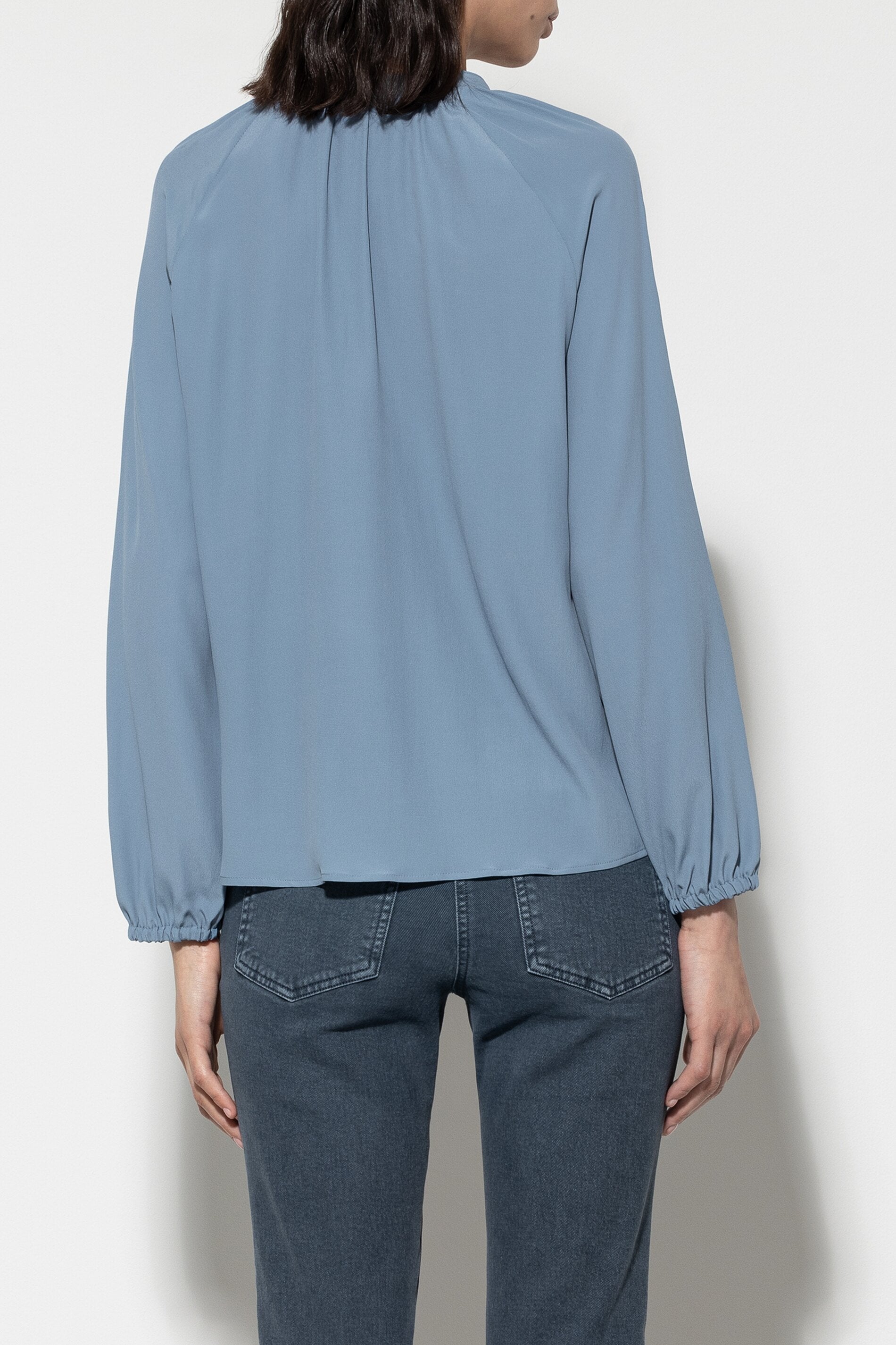 Tunikabluse aus Seiden-Mix