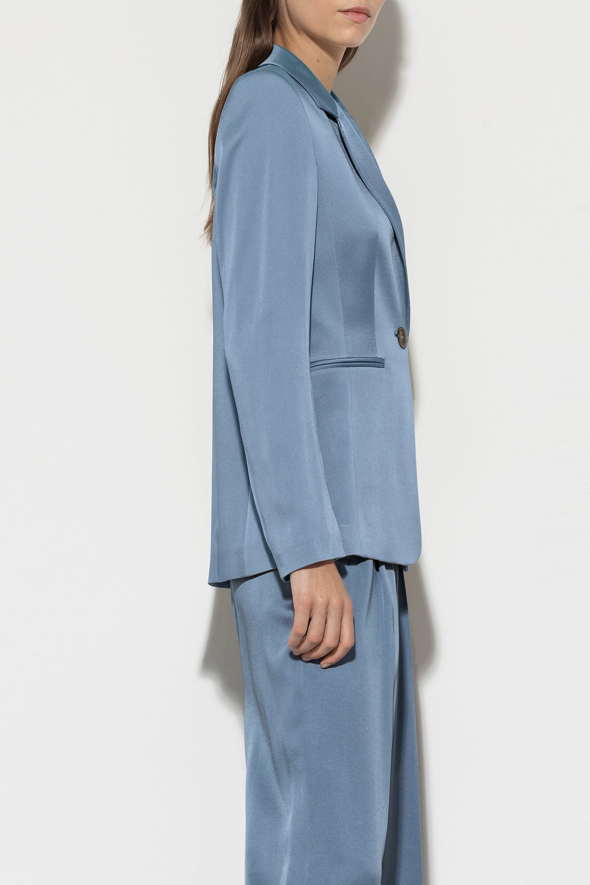 Einknopf-Blazer aus Satin