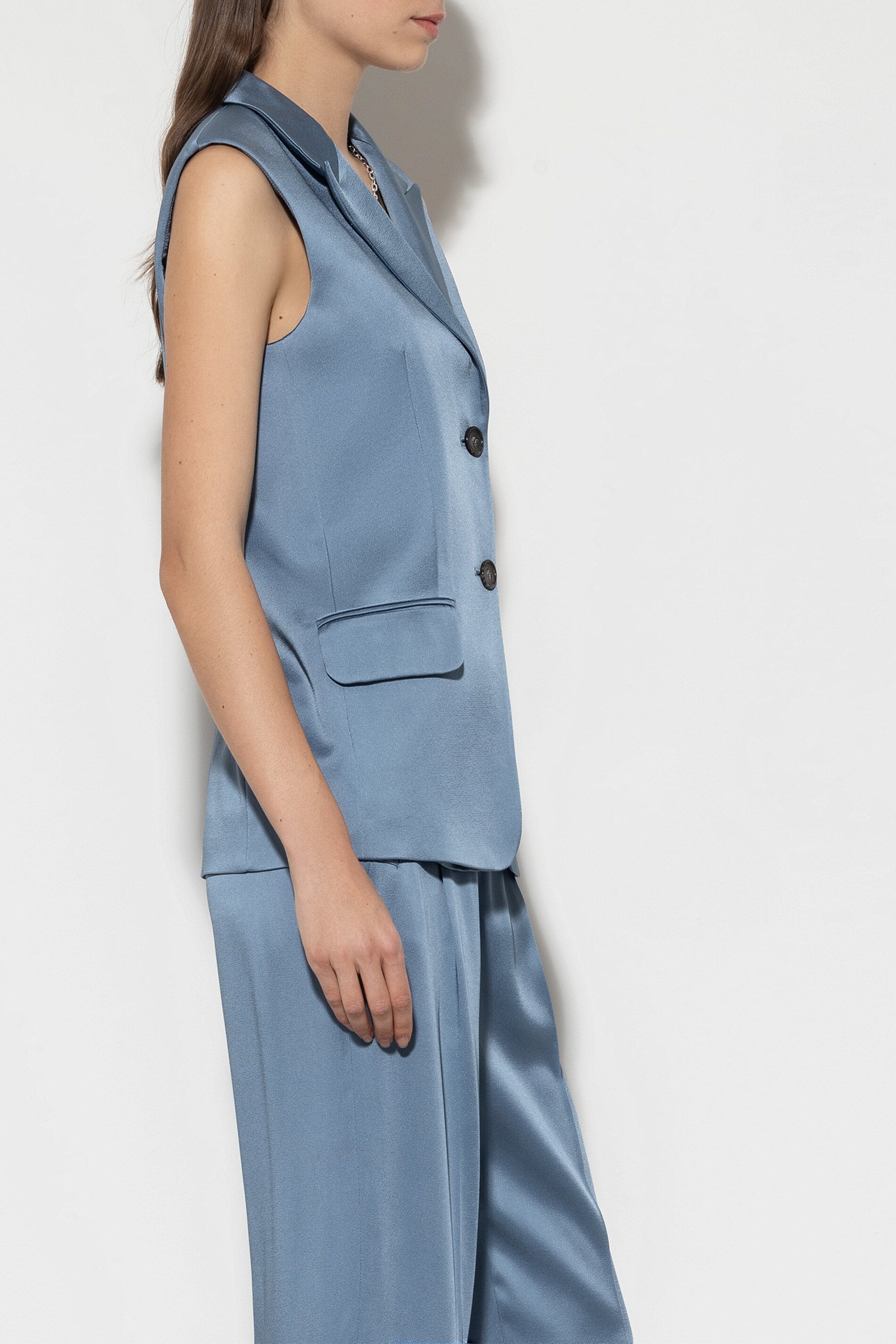 Satin-Blazerweste