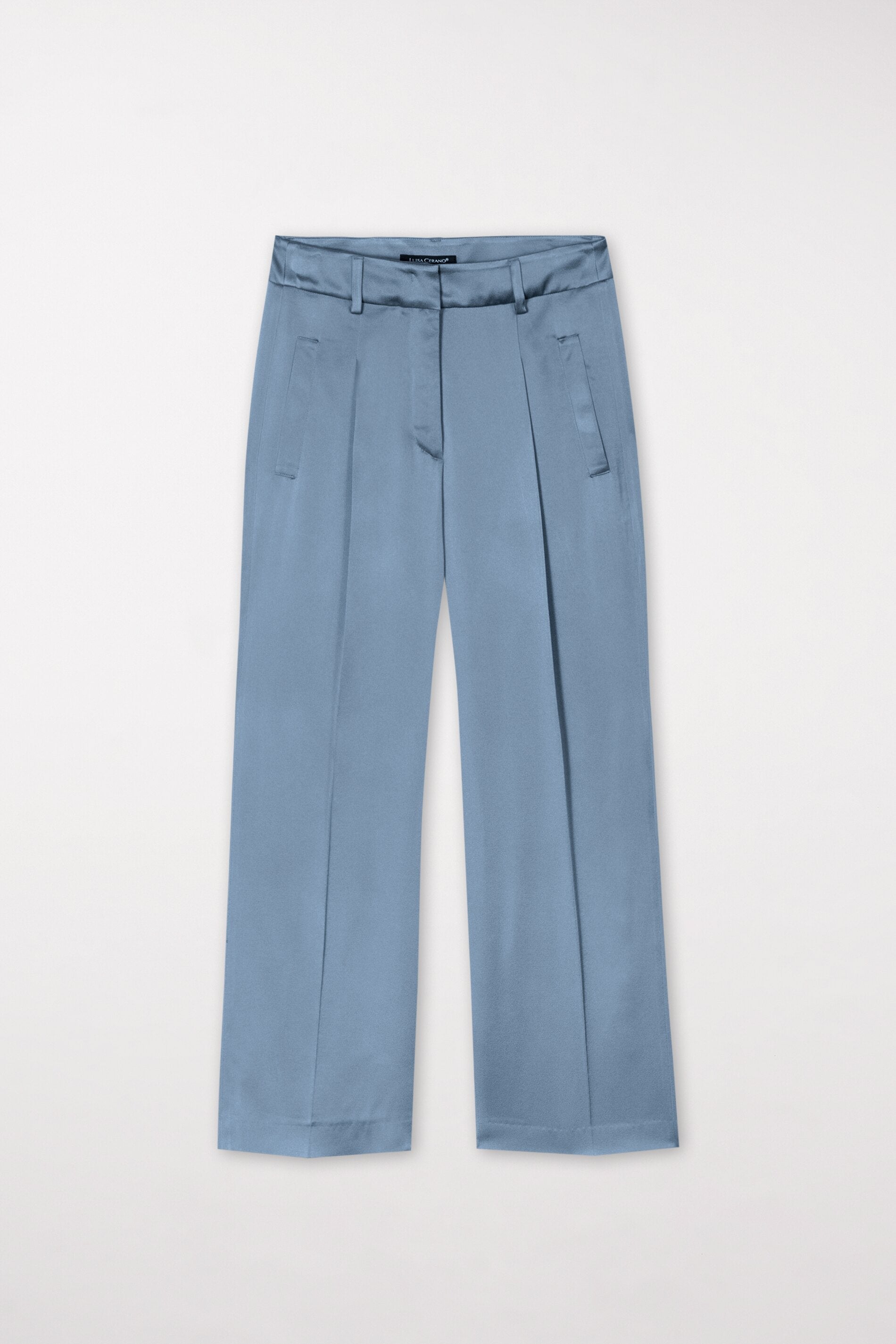 Satin wide-leg pants