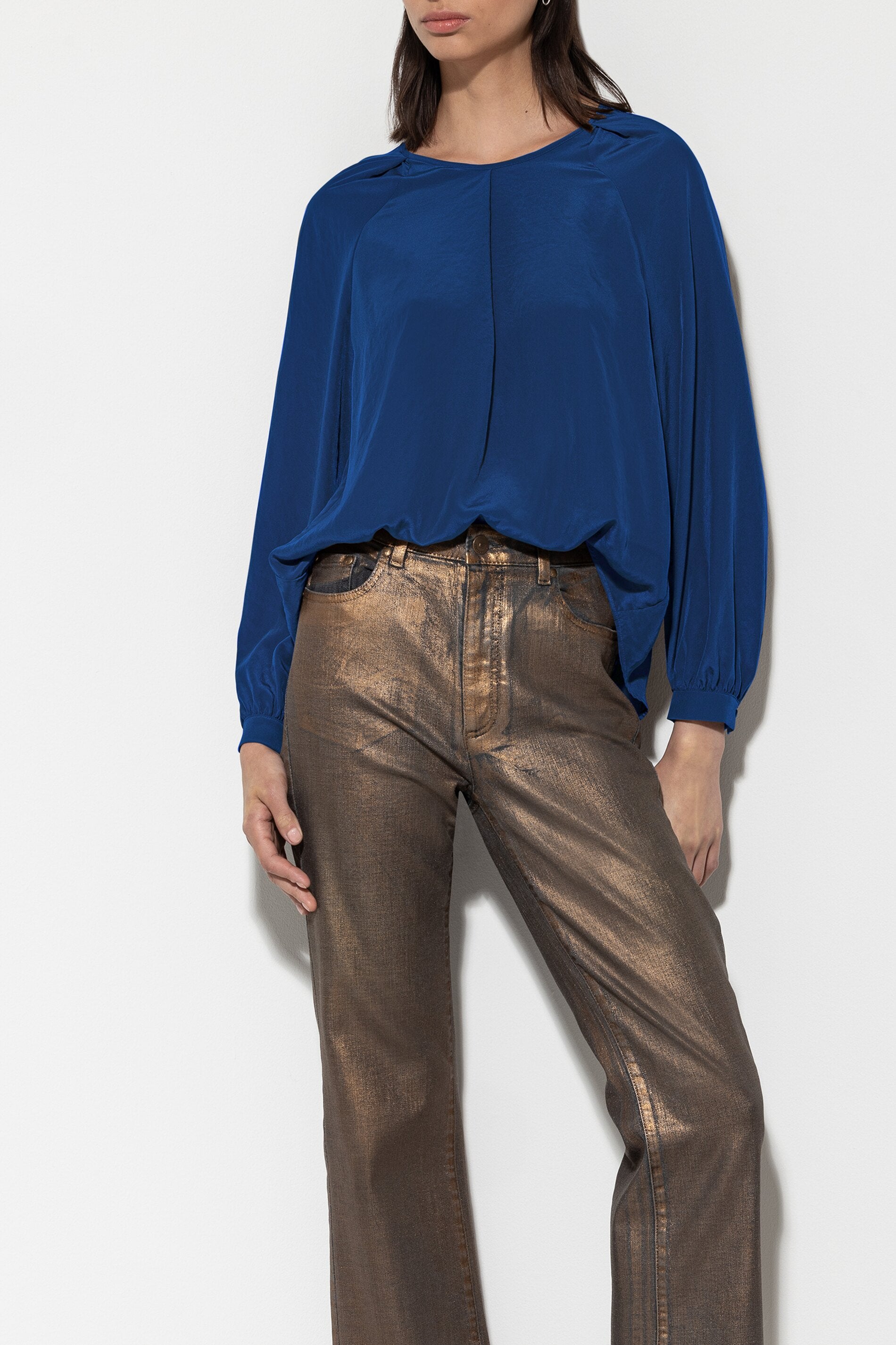 Bluse mit Faltendetails