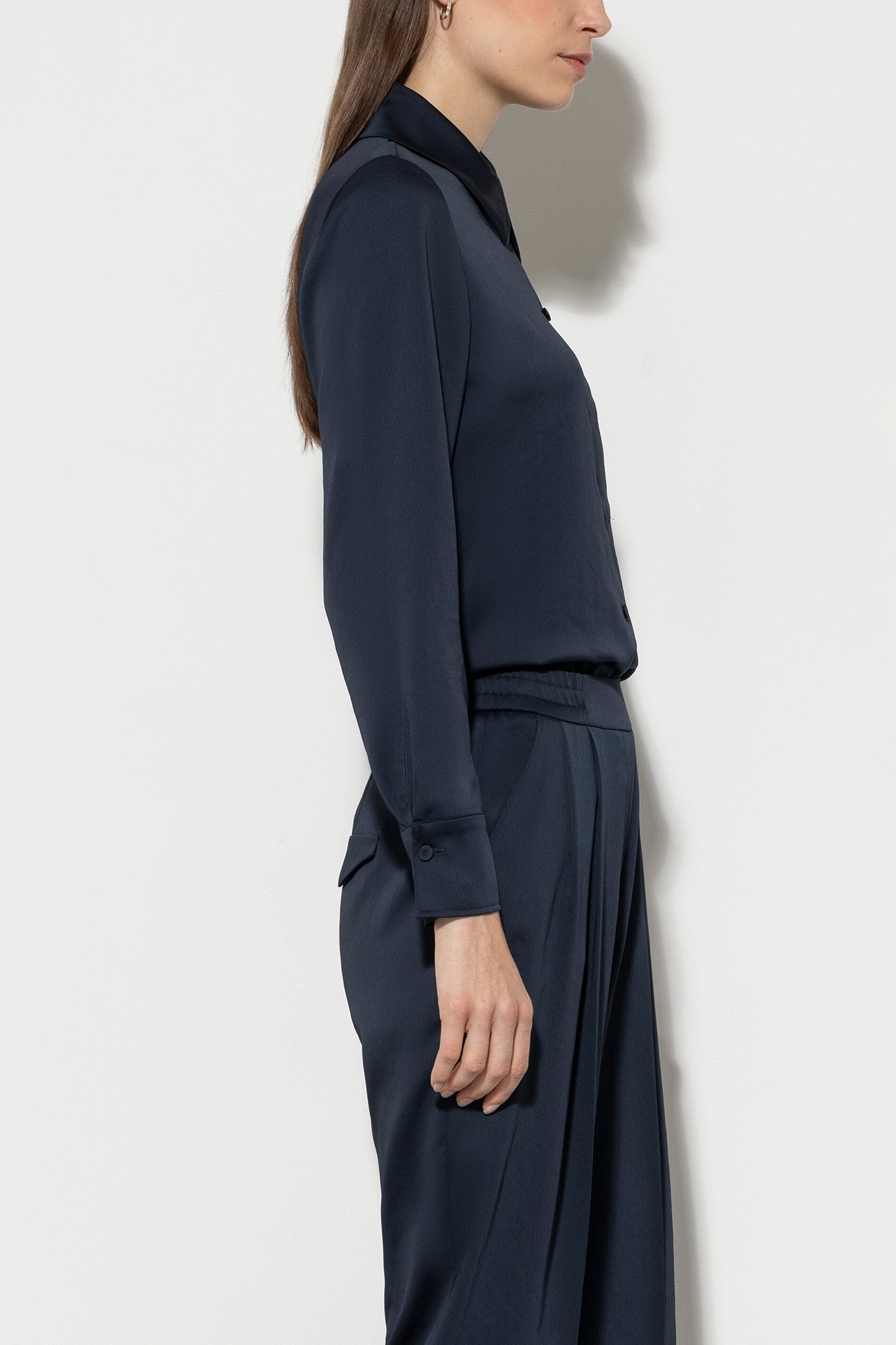 Hemdbluse aus Techno-Seide