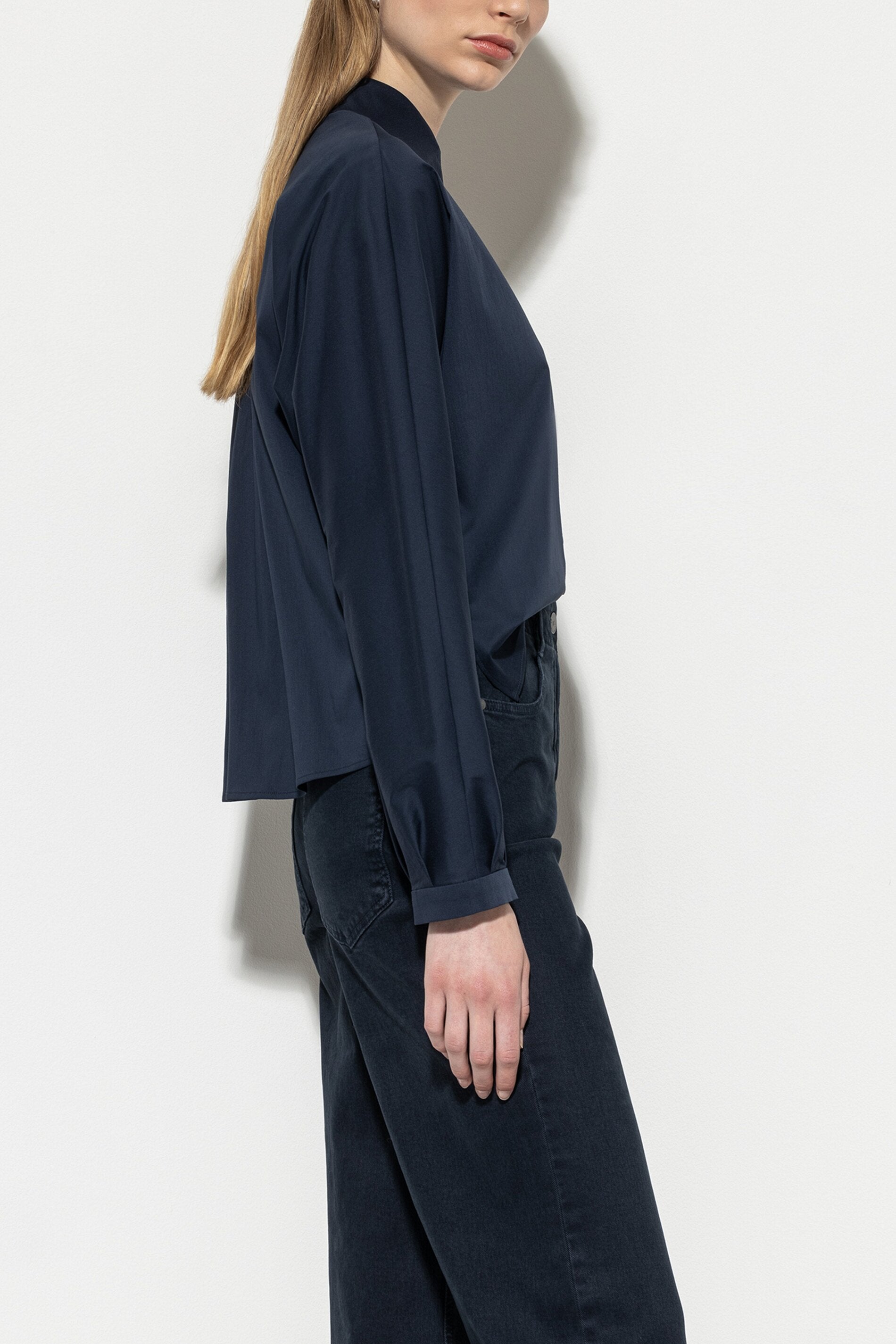 Hemdbluse aus Baumwoll-Mix