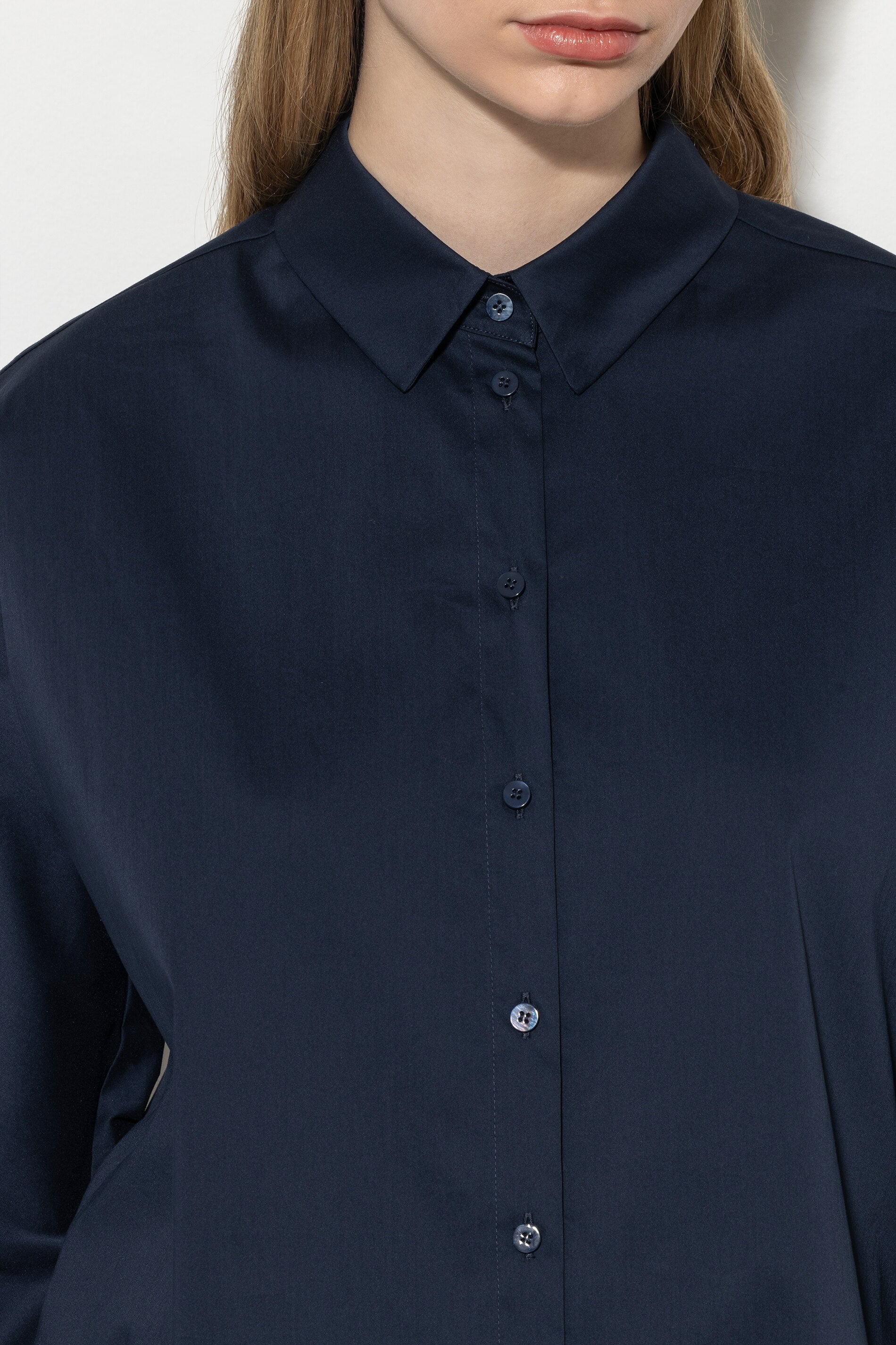 Hemdbluse aus Baumwoll-Mix