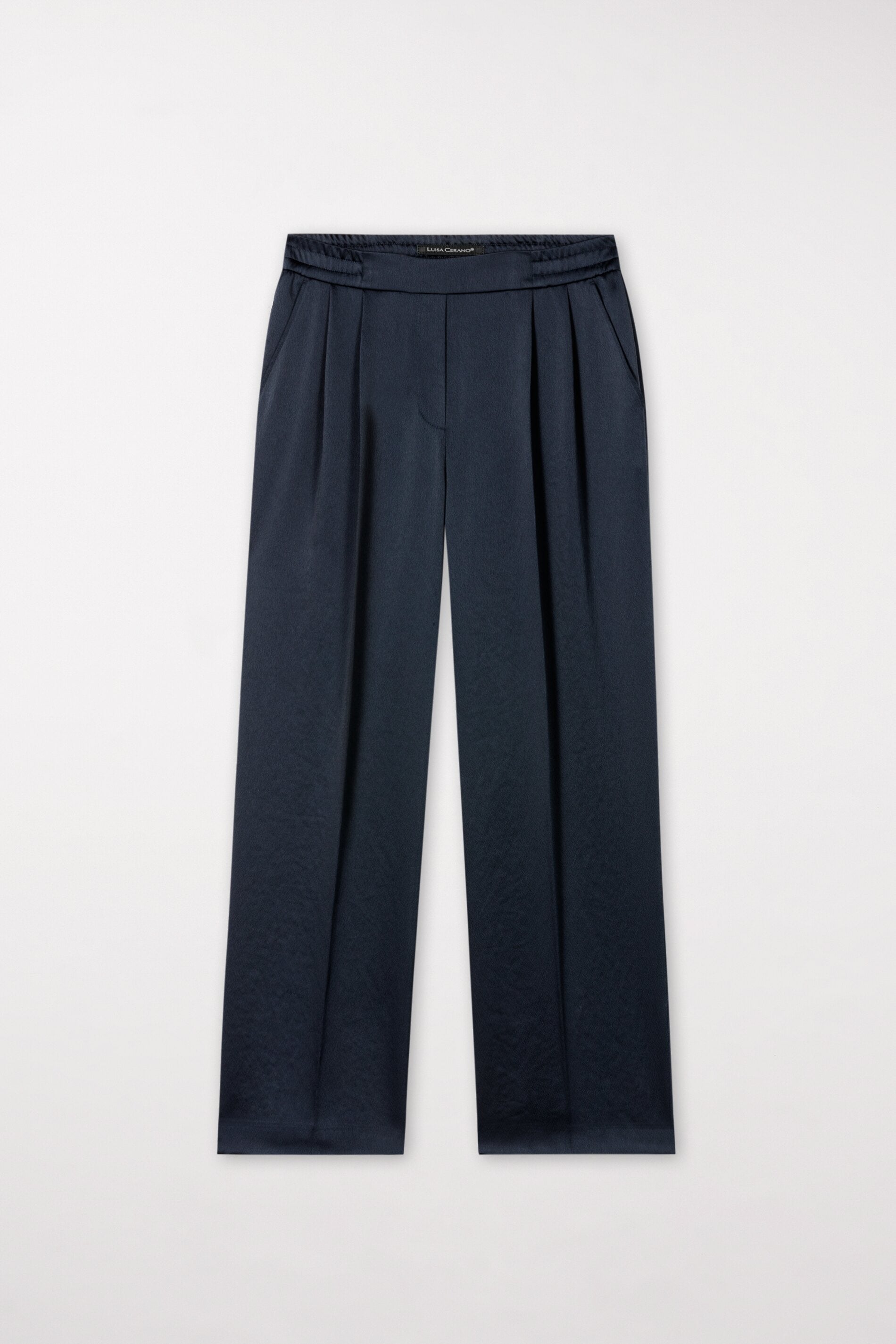 Wideleg-Pants mit Bundfalte