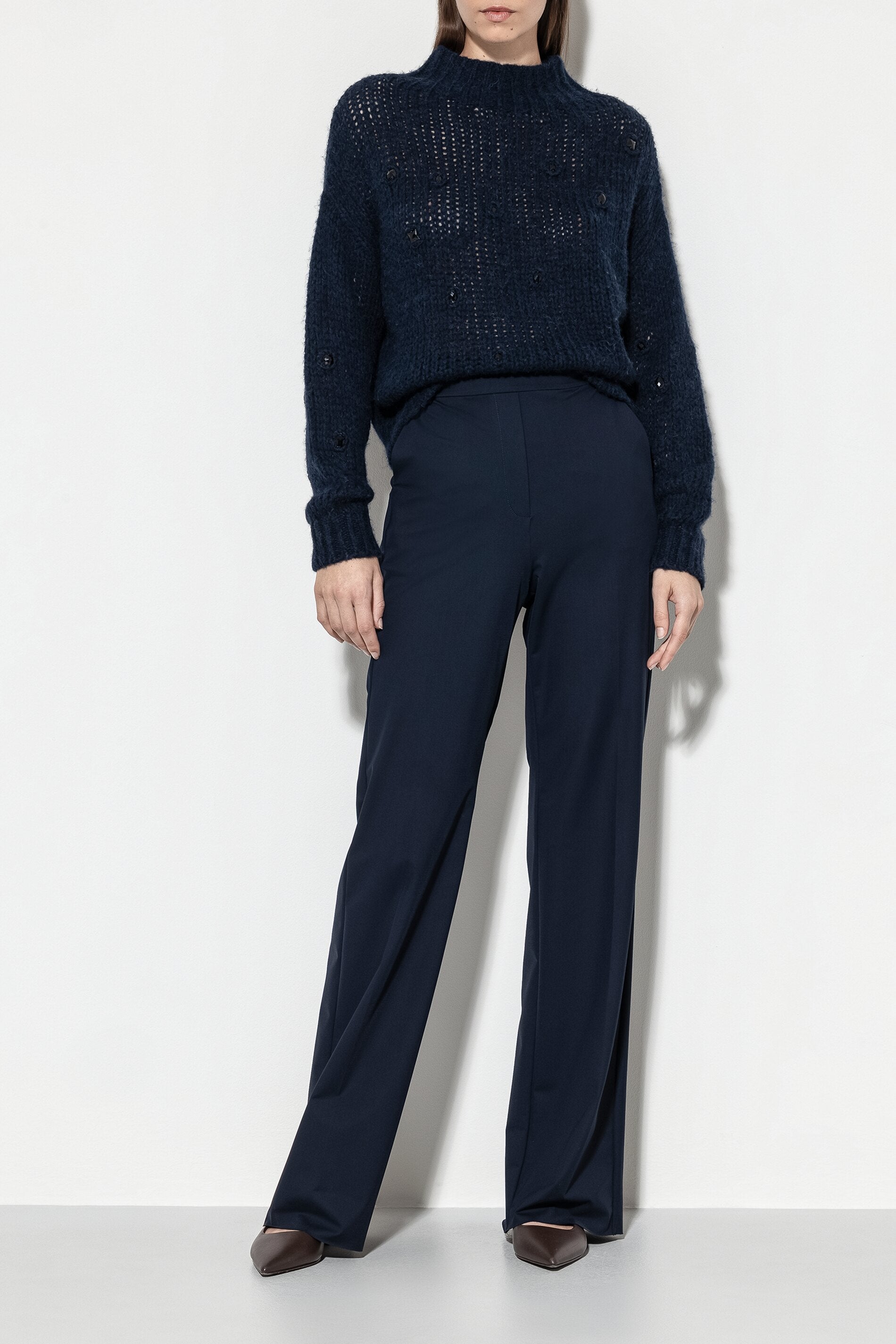 Softshell wide-leg pants