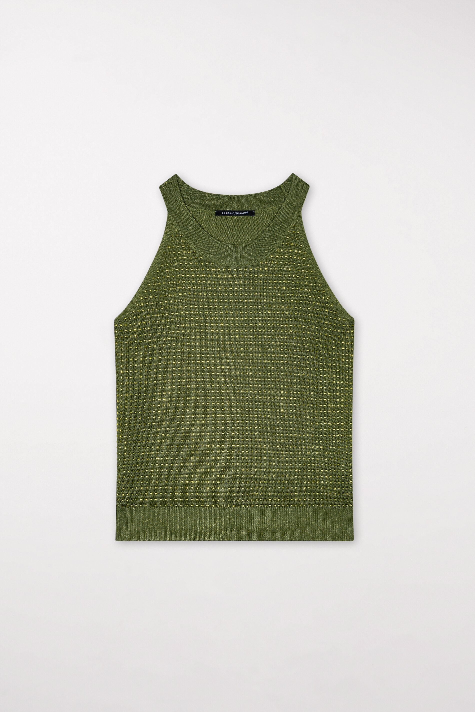 Stricktop mit Strass-Steinen