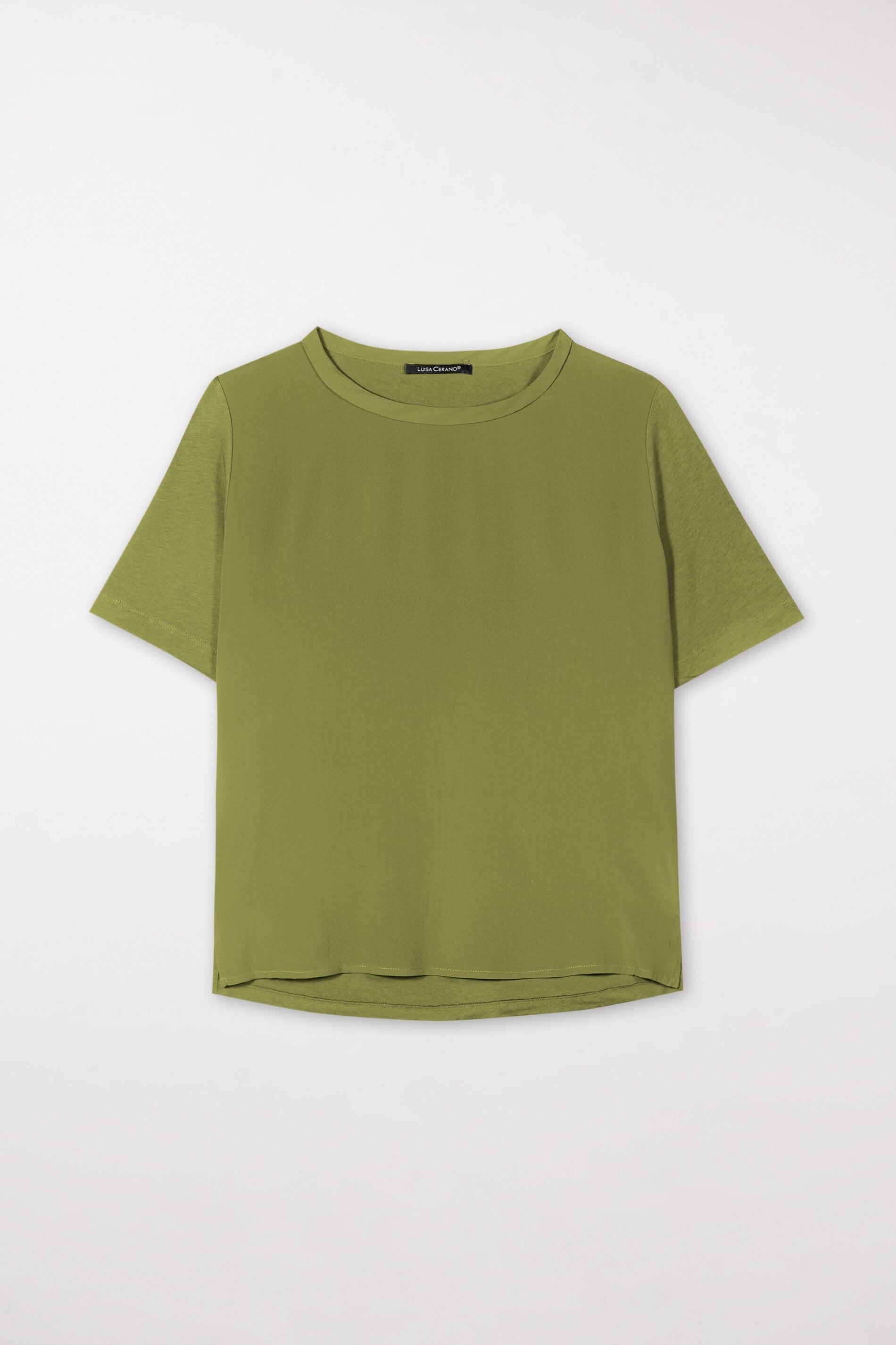 T-Shirt aus Seiden-Mix