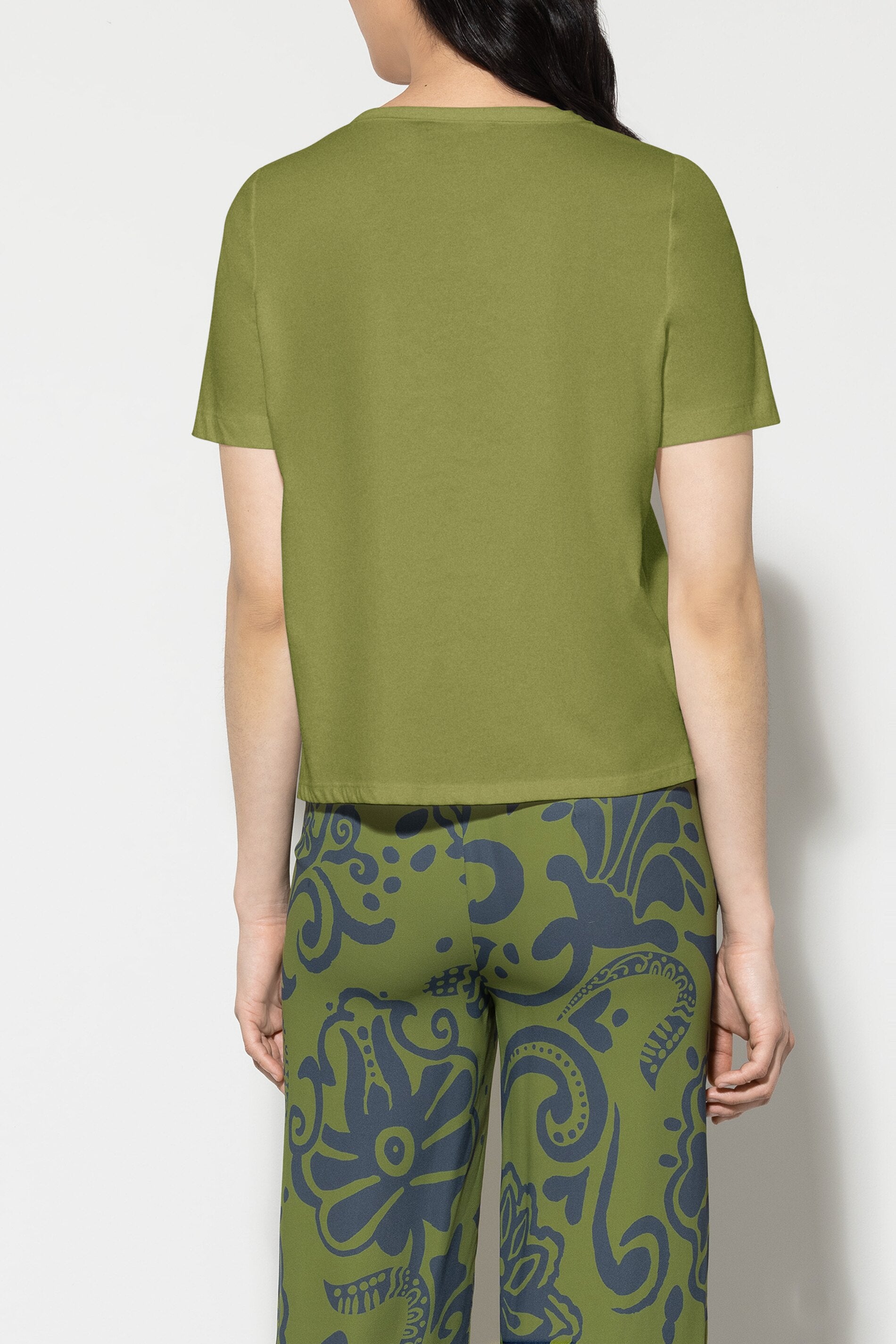 T-Shirt aus Seiden-Mix