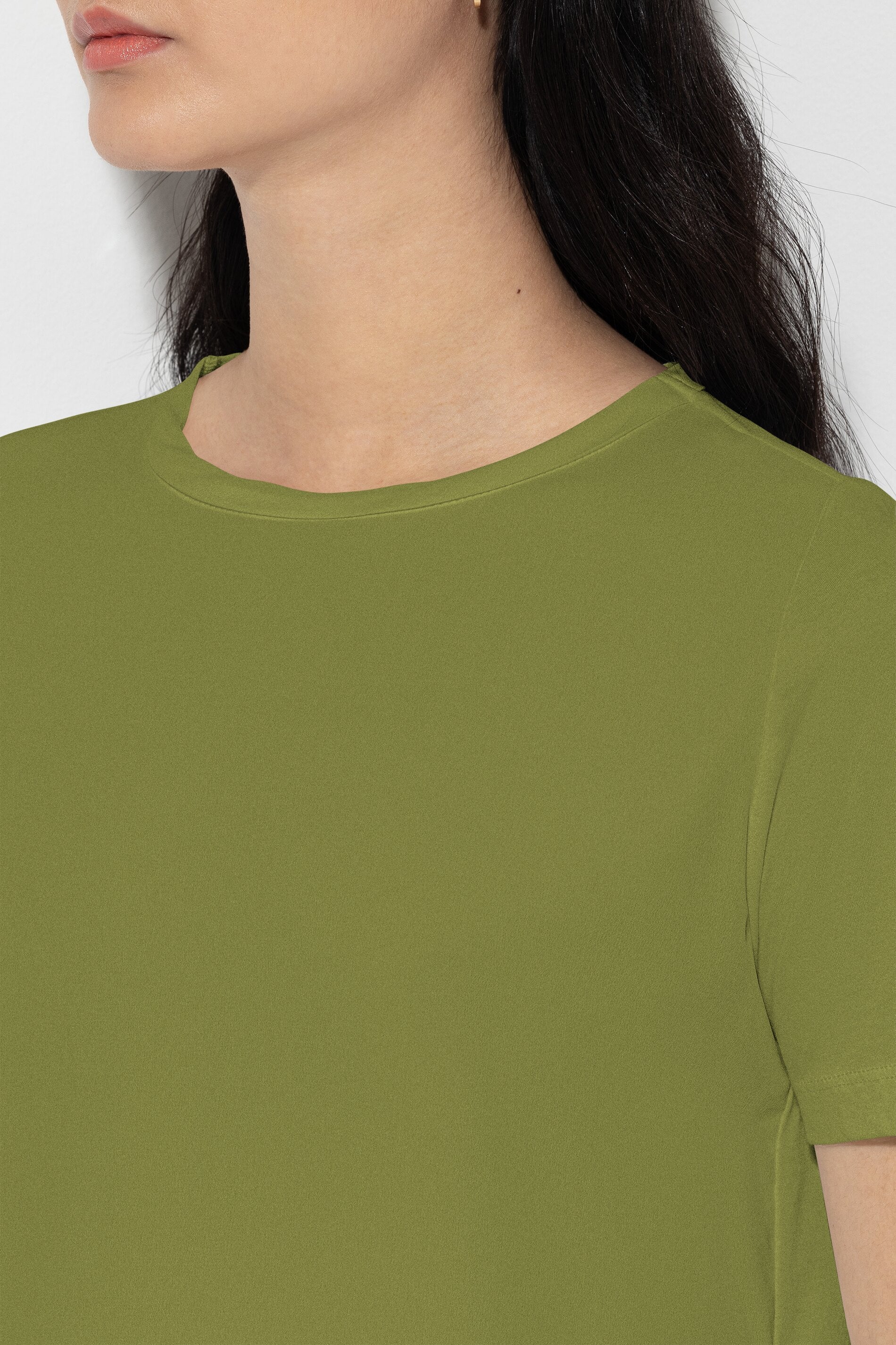 T-Shirt aus Seiden-Mix