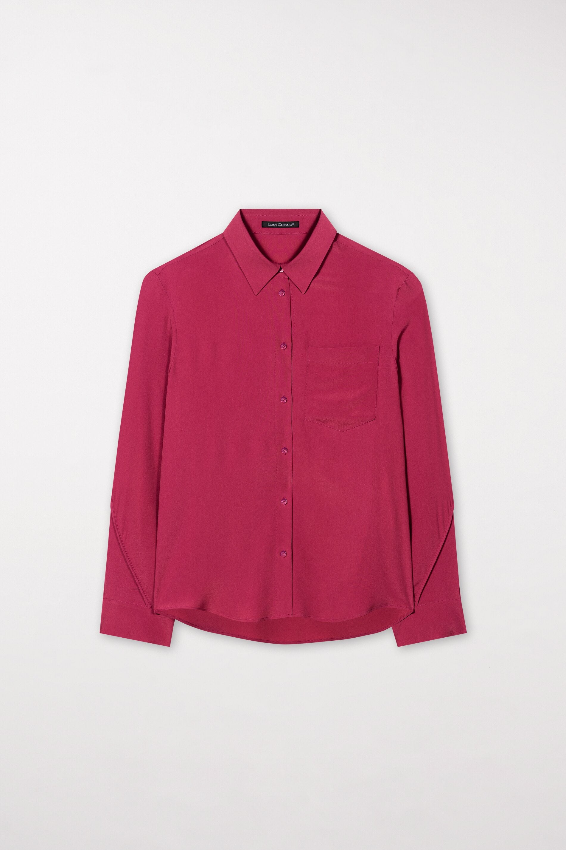 Hemdbluse aus Seiden-Mix