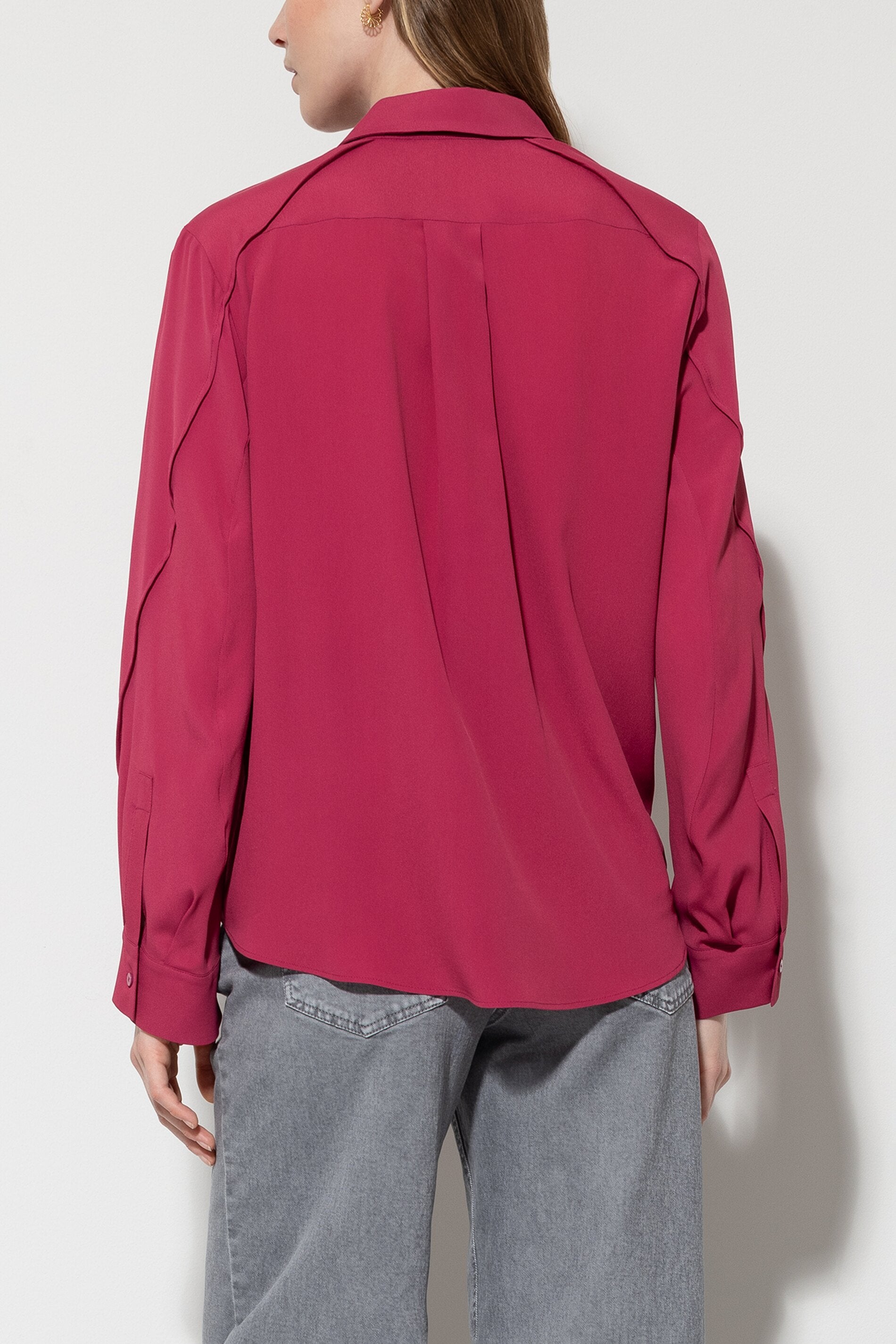 Hemdbluse aus Seiden-Mix