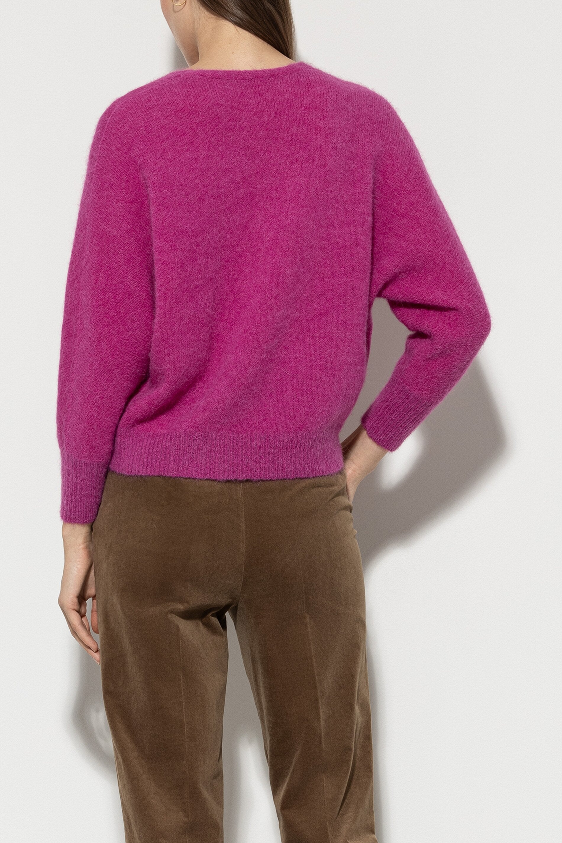 V-Pullover aus Alpaka-Mix