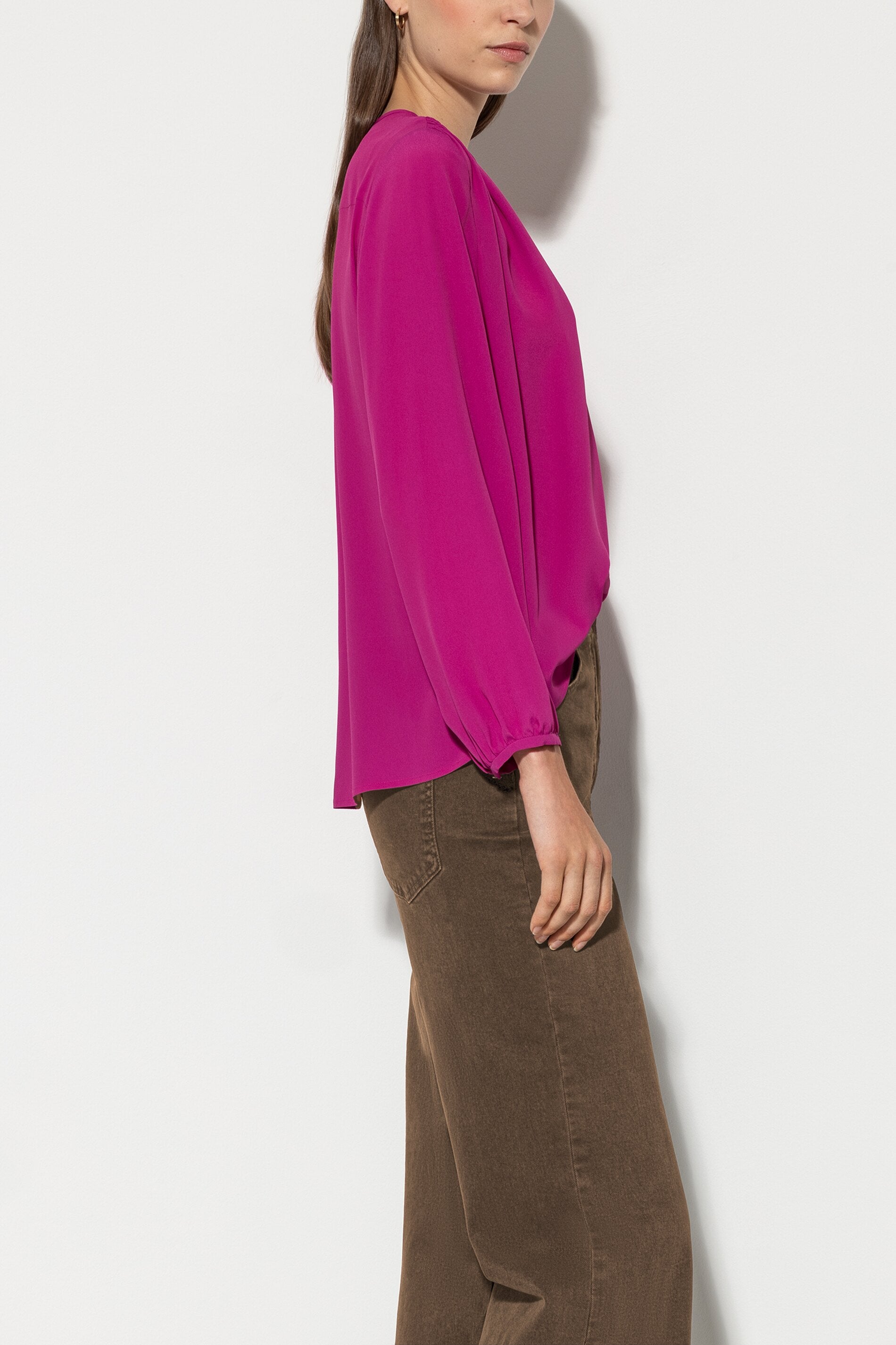 Bluse mit Bindeband-Detail