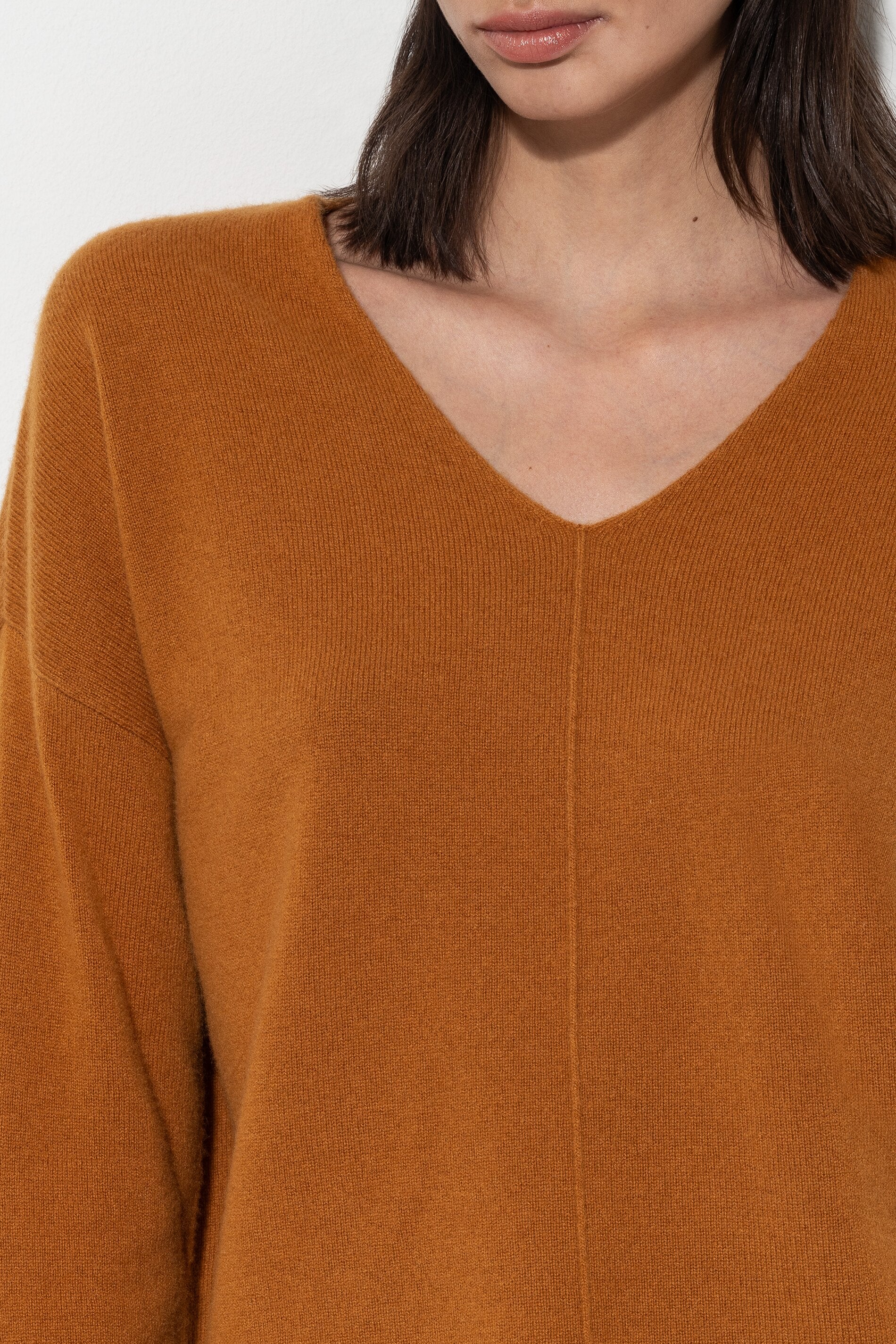 V-Neck-Pulli aus Kaschmir-Mix