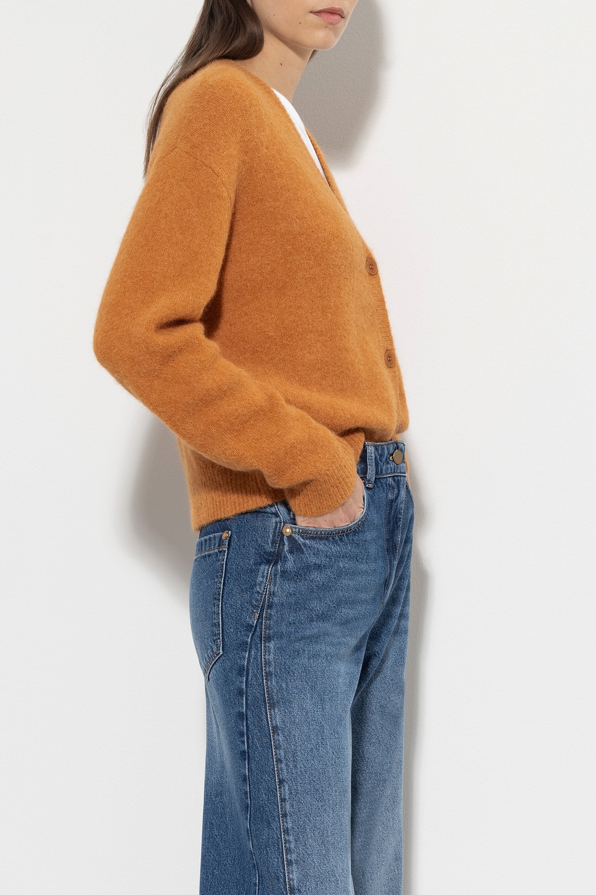 Cardigan aus Alpaka-Mix