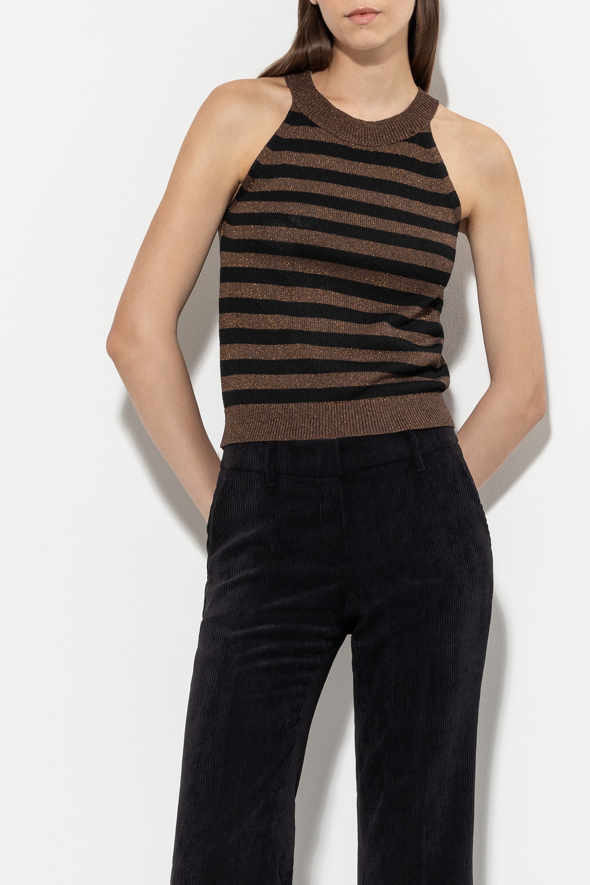 Stricktop mit Streifen