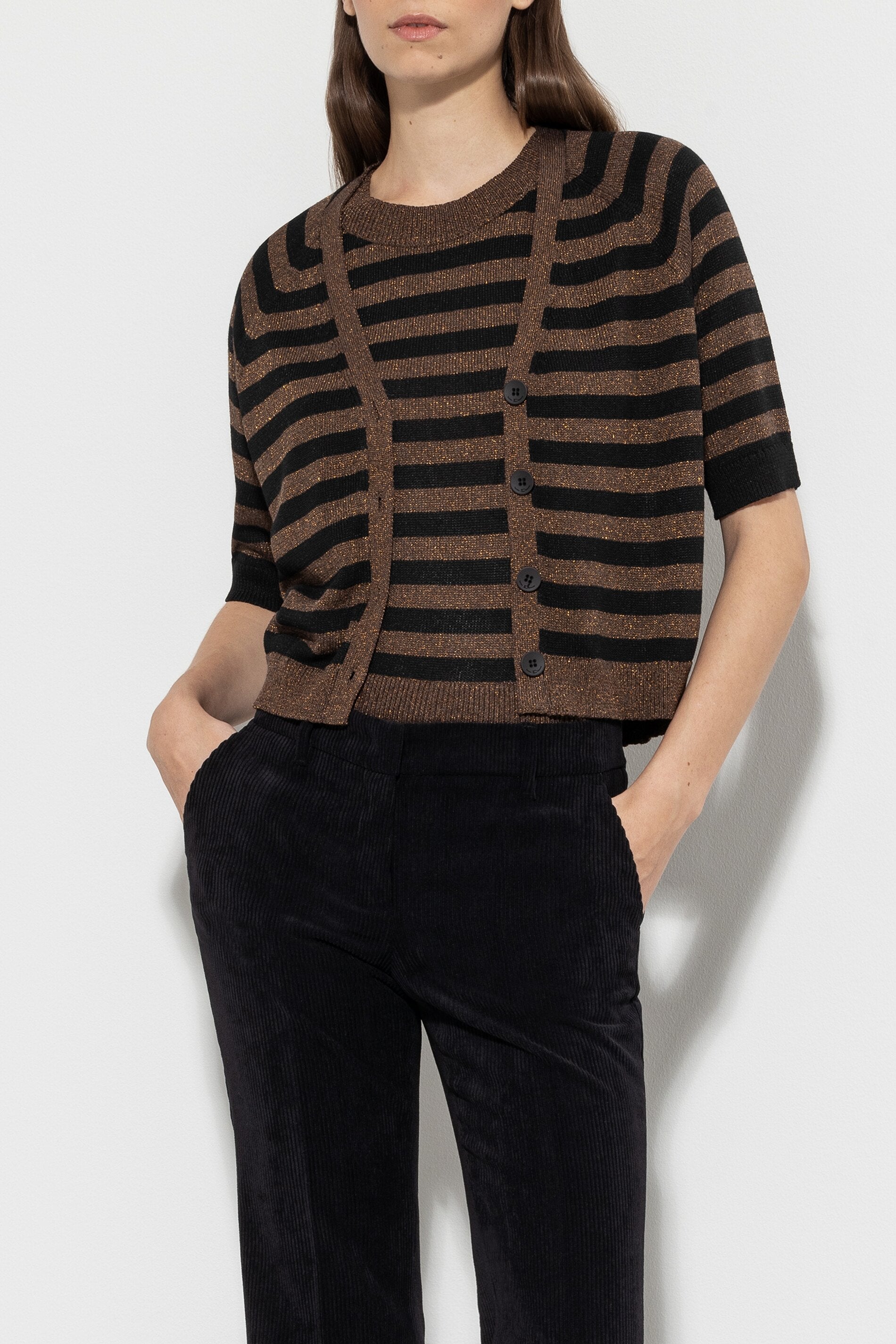 Cardigan mit Streifen