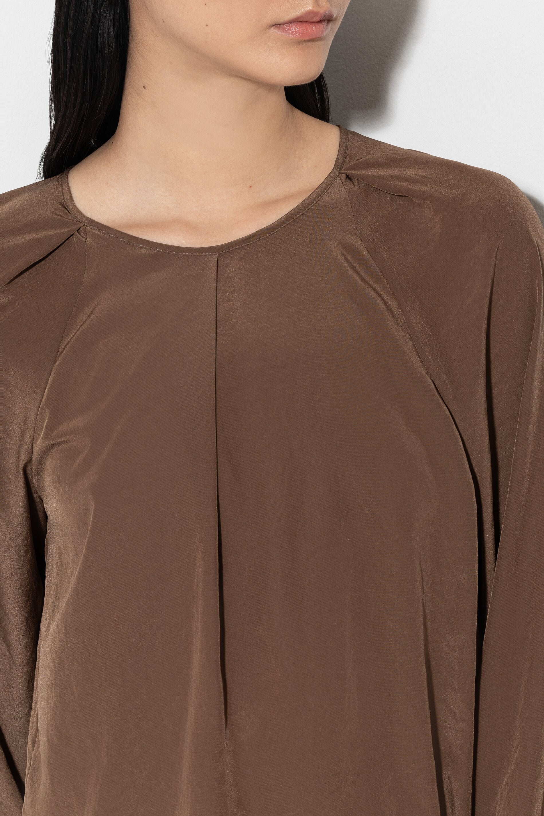 Blouse with pleated details