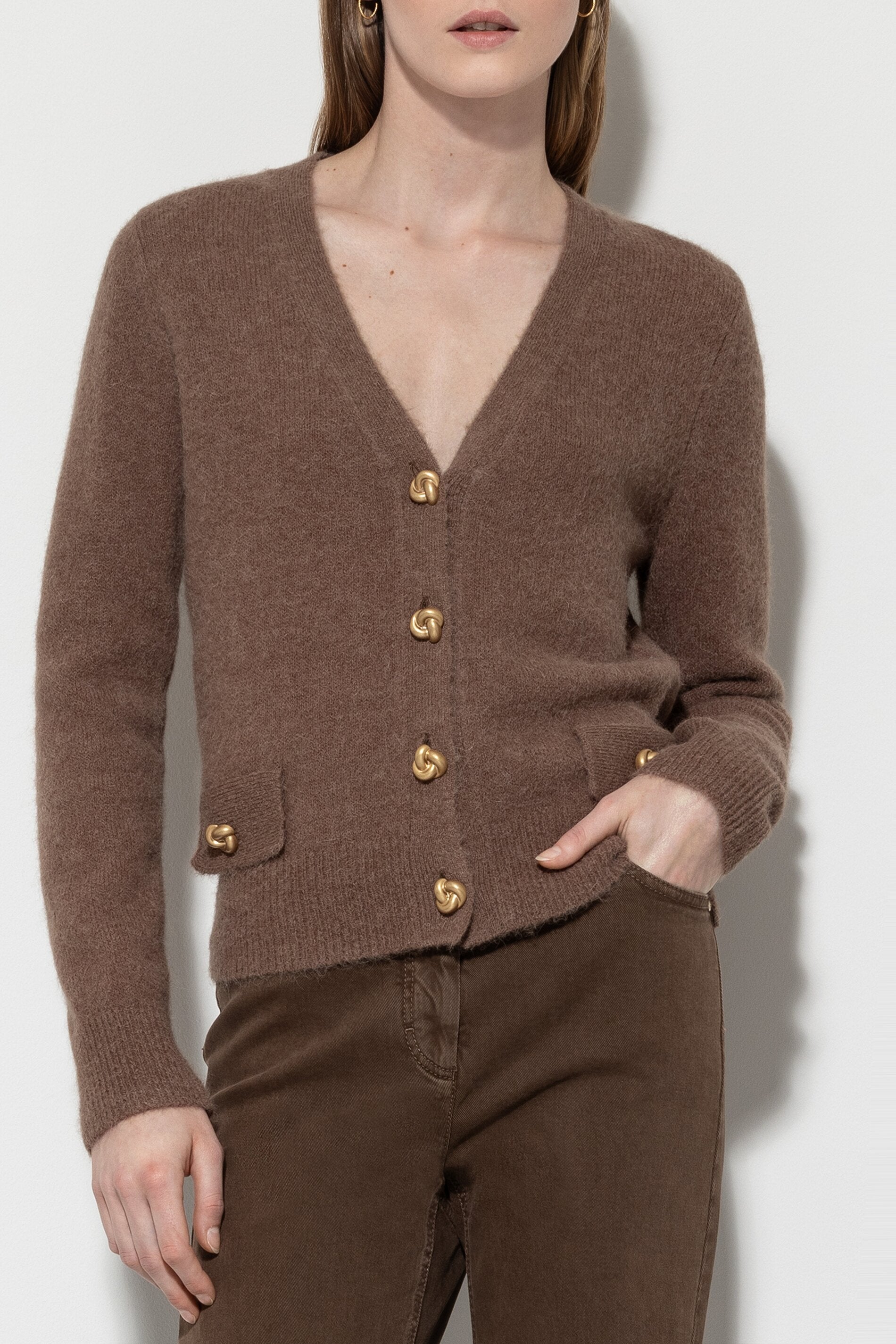 Cardigan aus Alpaka-Mix