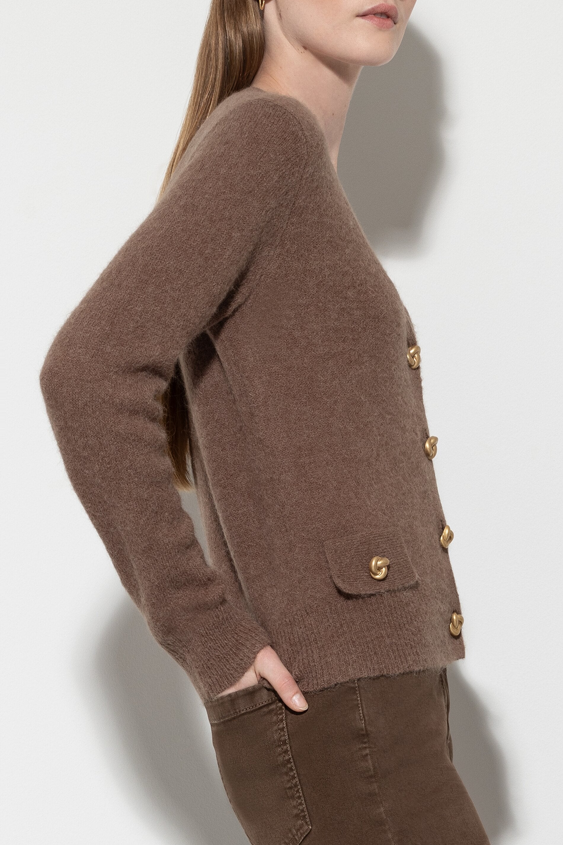 Cardigan aus Alpaka-Mix