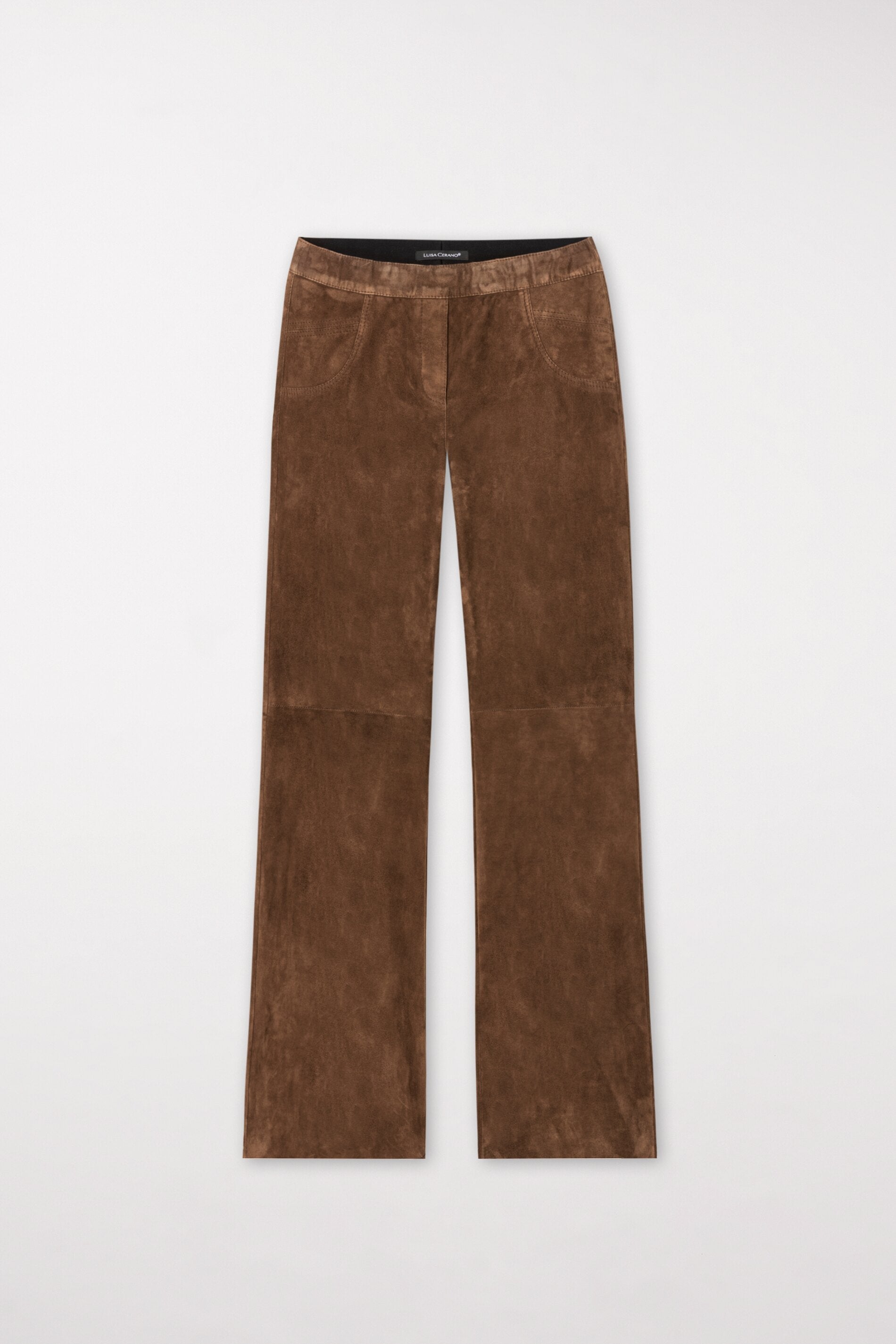 Veloursleder-Bootcut-Pants
