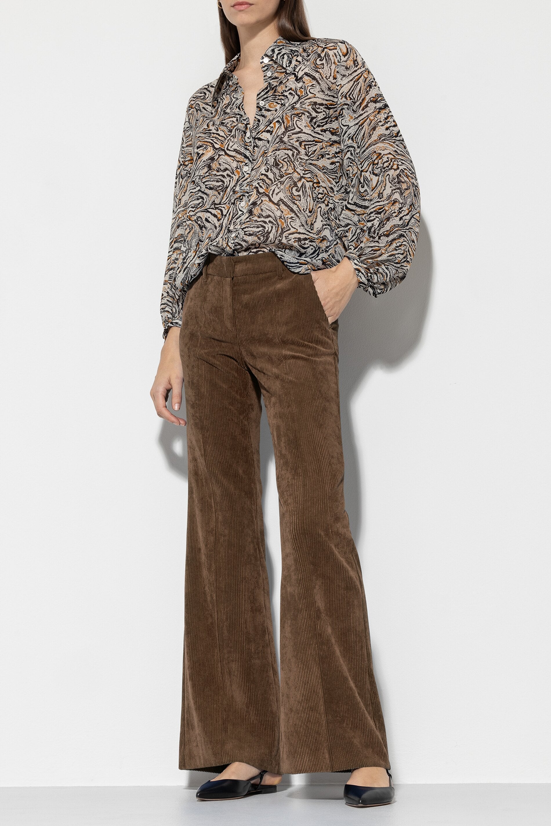 Corduroy bootcut pants