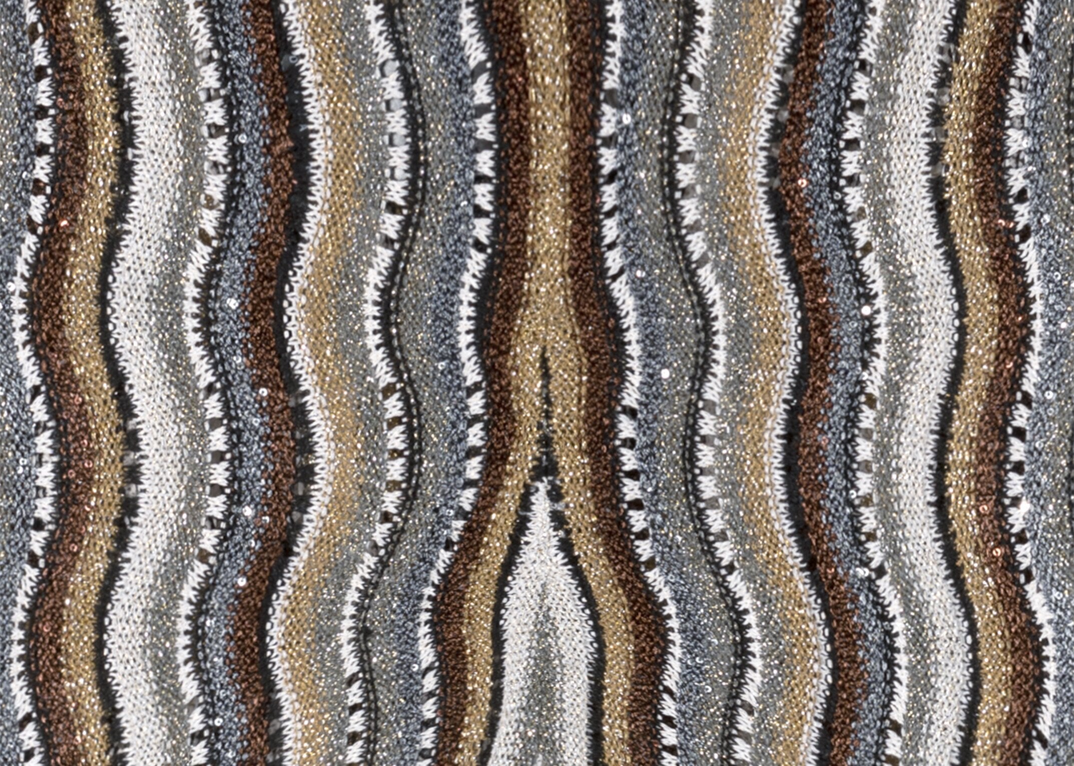 Knit trousers with fancy stripes