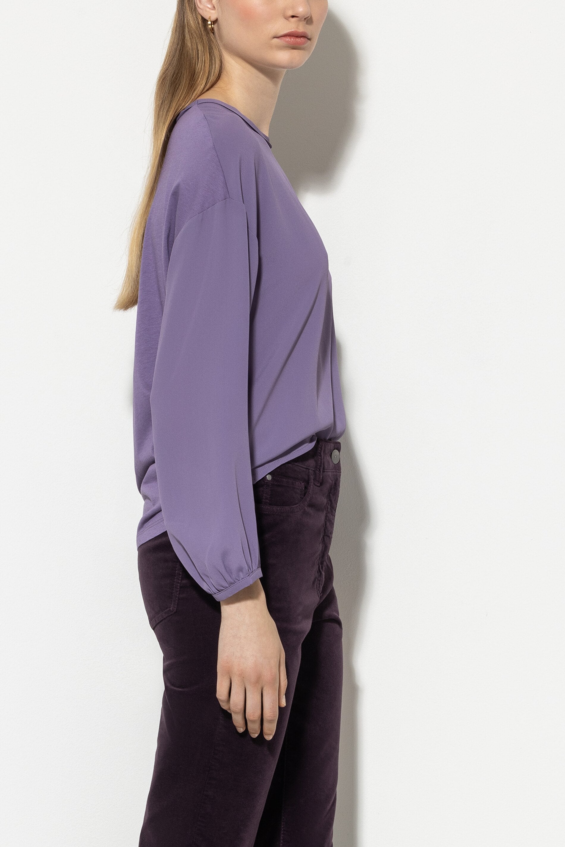 Blusenshirt aus Seiden-Mix