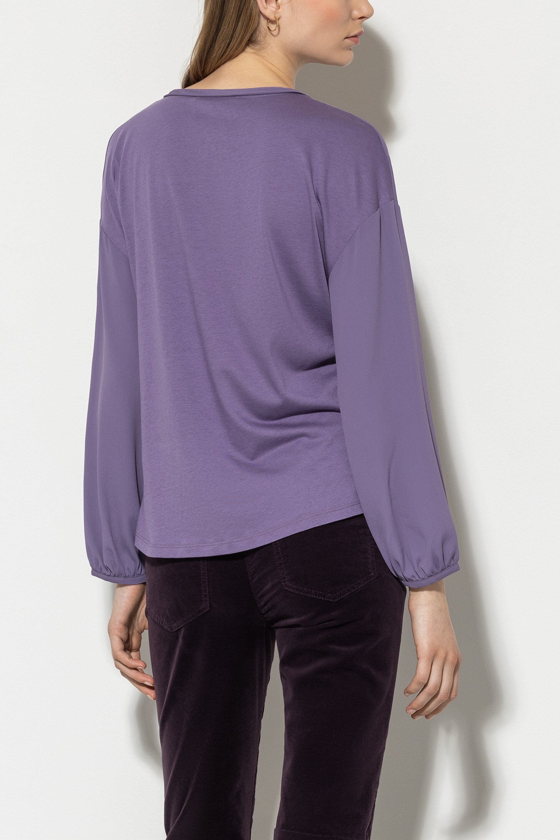 Blusenshirt aus Seiden-Mix