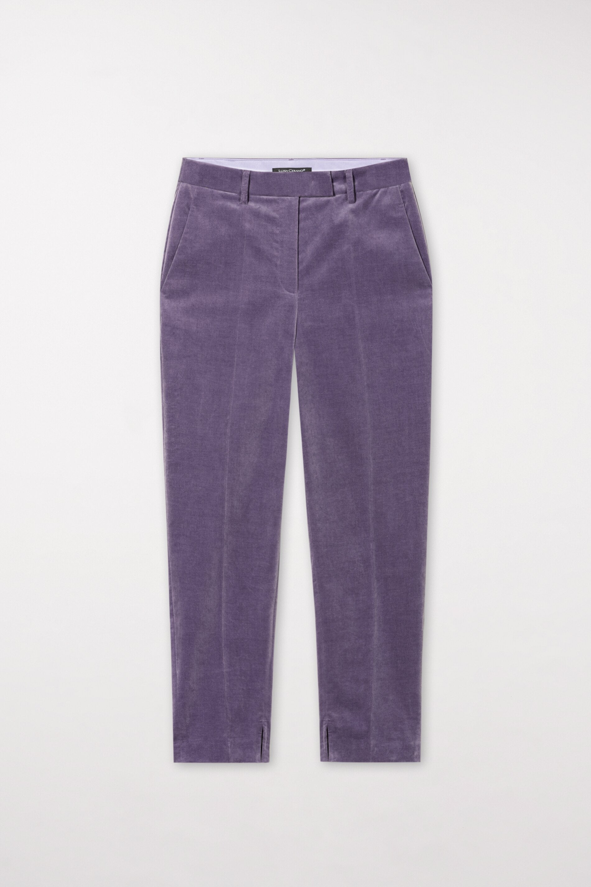 Tapered-Velvet-Pants