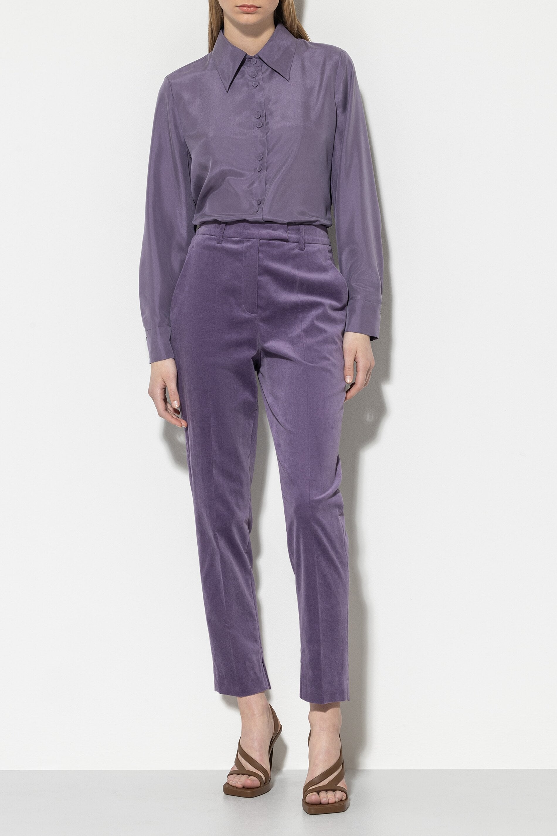 Tapered-Velvet-Pants