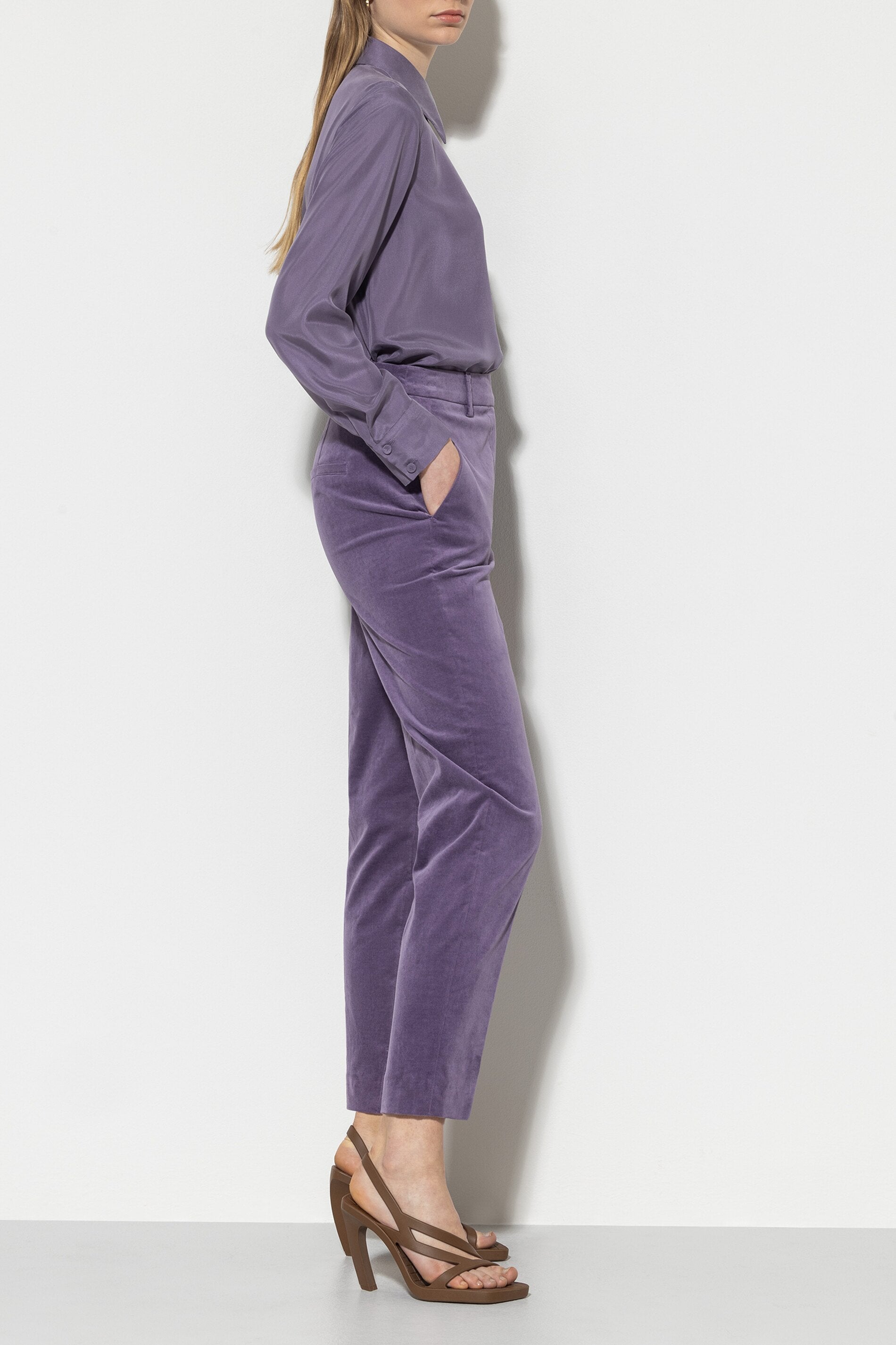 Tapered-Velvet-Pants