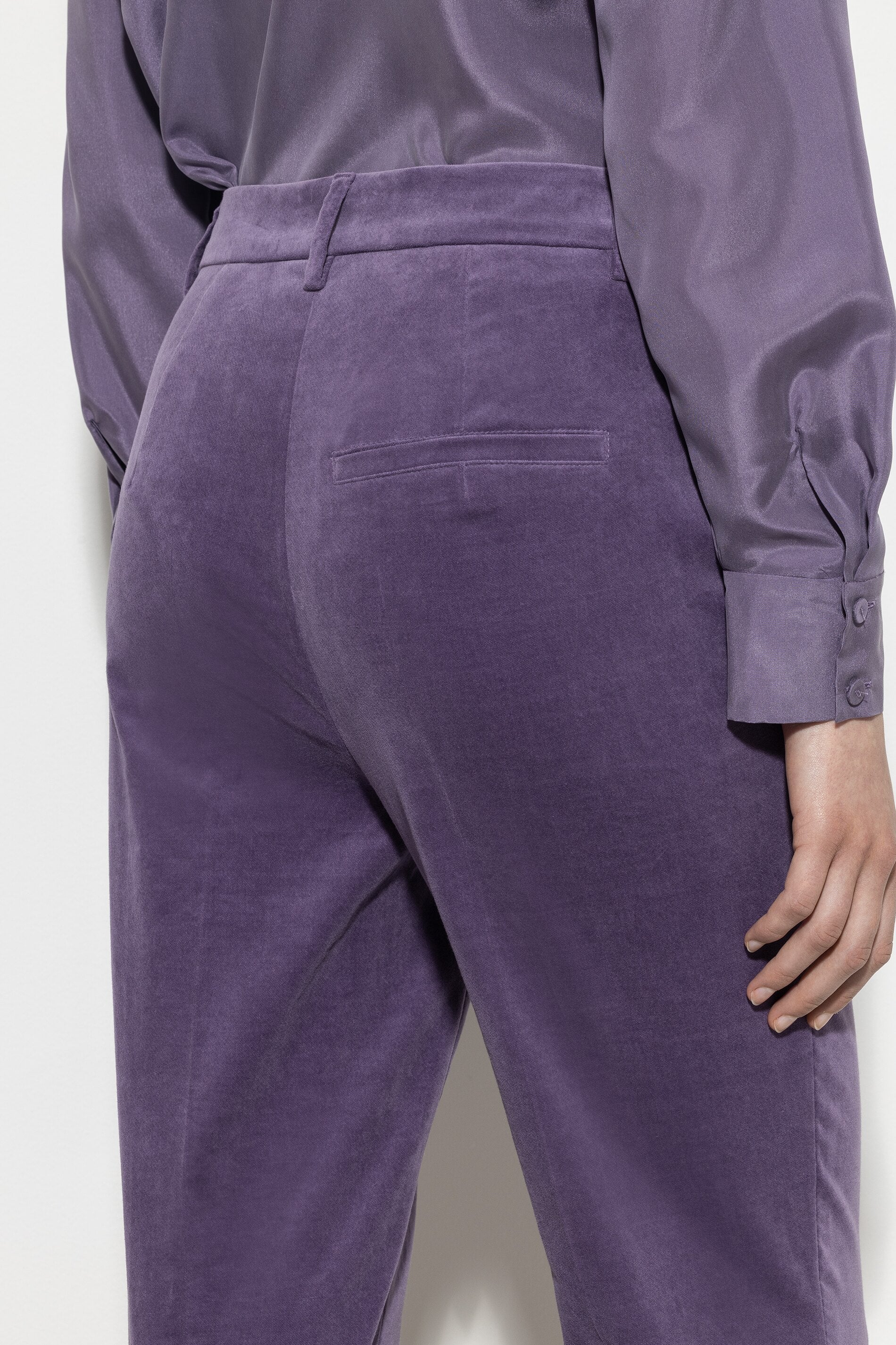 Tapered-Velvet-Pants