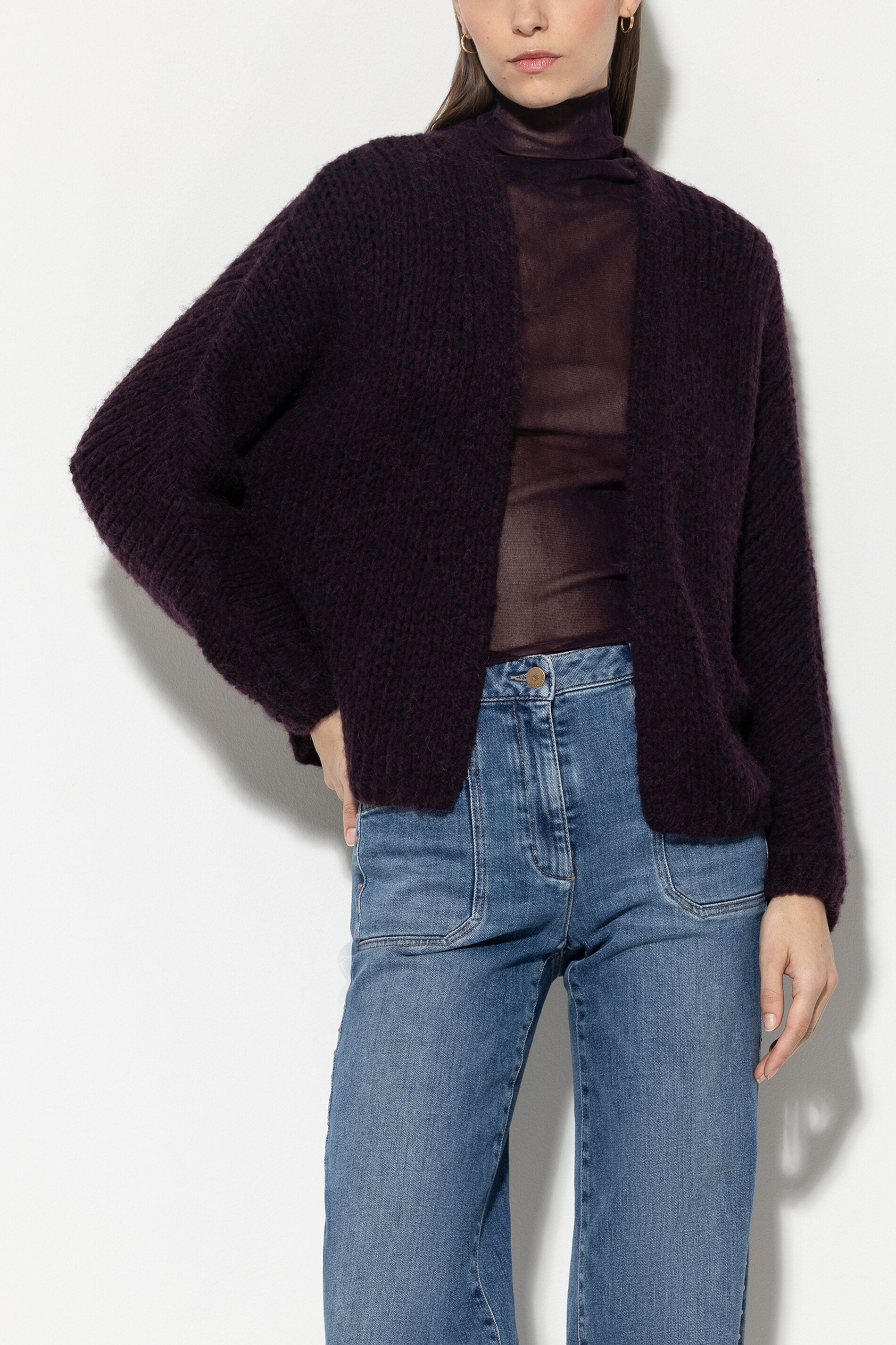 Cardigan aus Alpaka-Mix